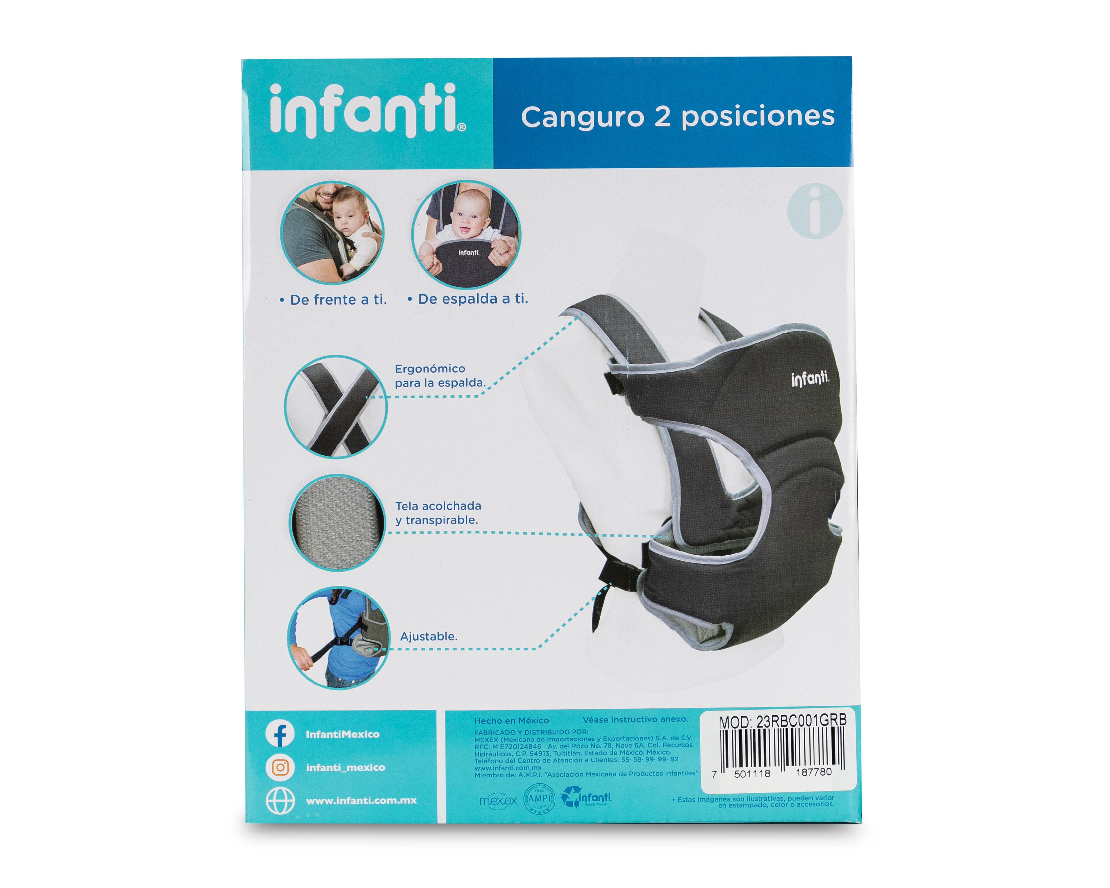 Foto 3 pulgar | Canguro para Bebé Infanti Gris