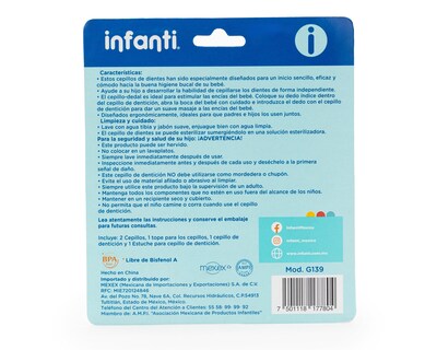 Foto 2 | Juego de Cepillos de Dientes para Bebé Infanti 5 Piezas