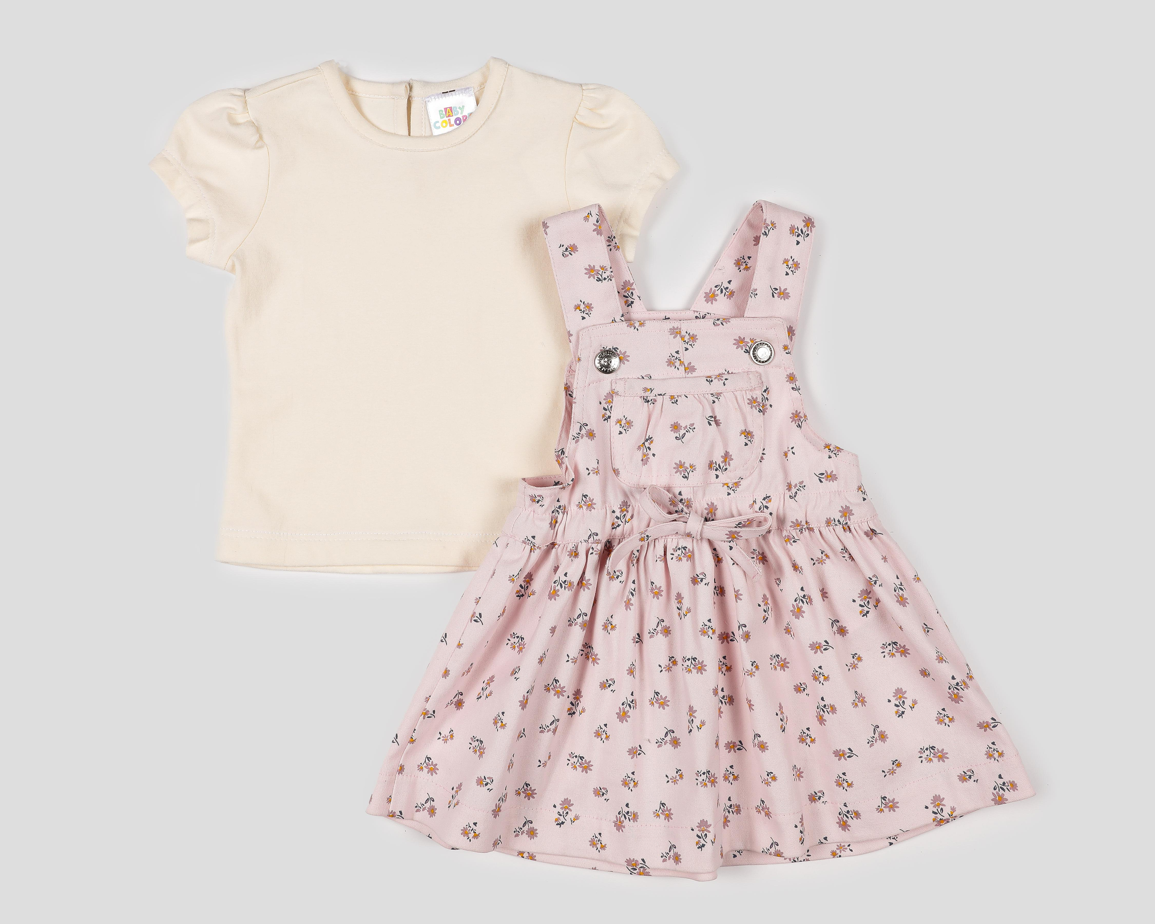 Foto 1 | Overol y Playera para Bebé Niña Baby Colors