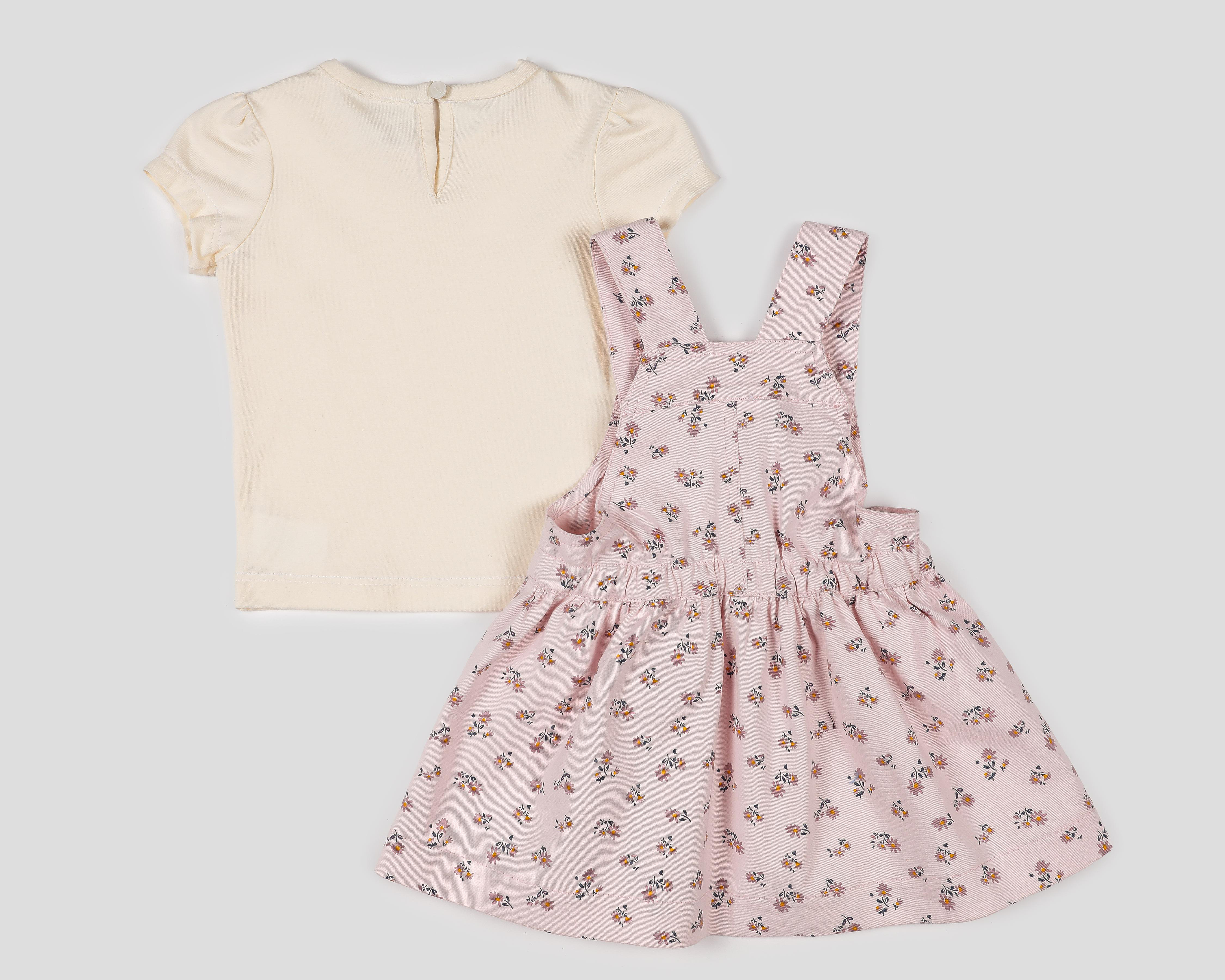 Foto 2 | Overol y Playera para Bebé Niña Baby Colors