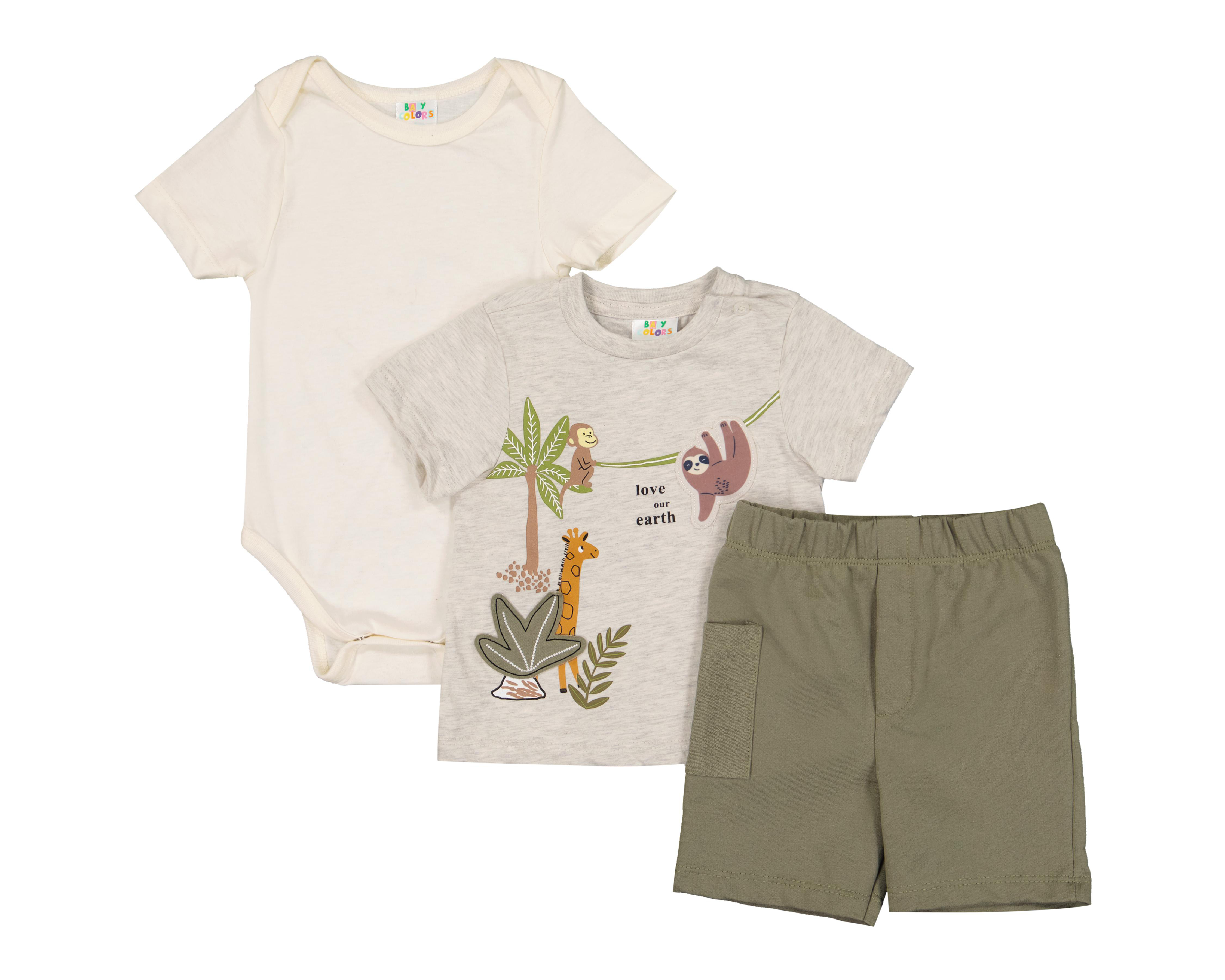 Conjunto para Bebé Niño Baby Colors 3 Piezas