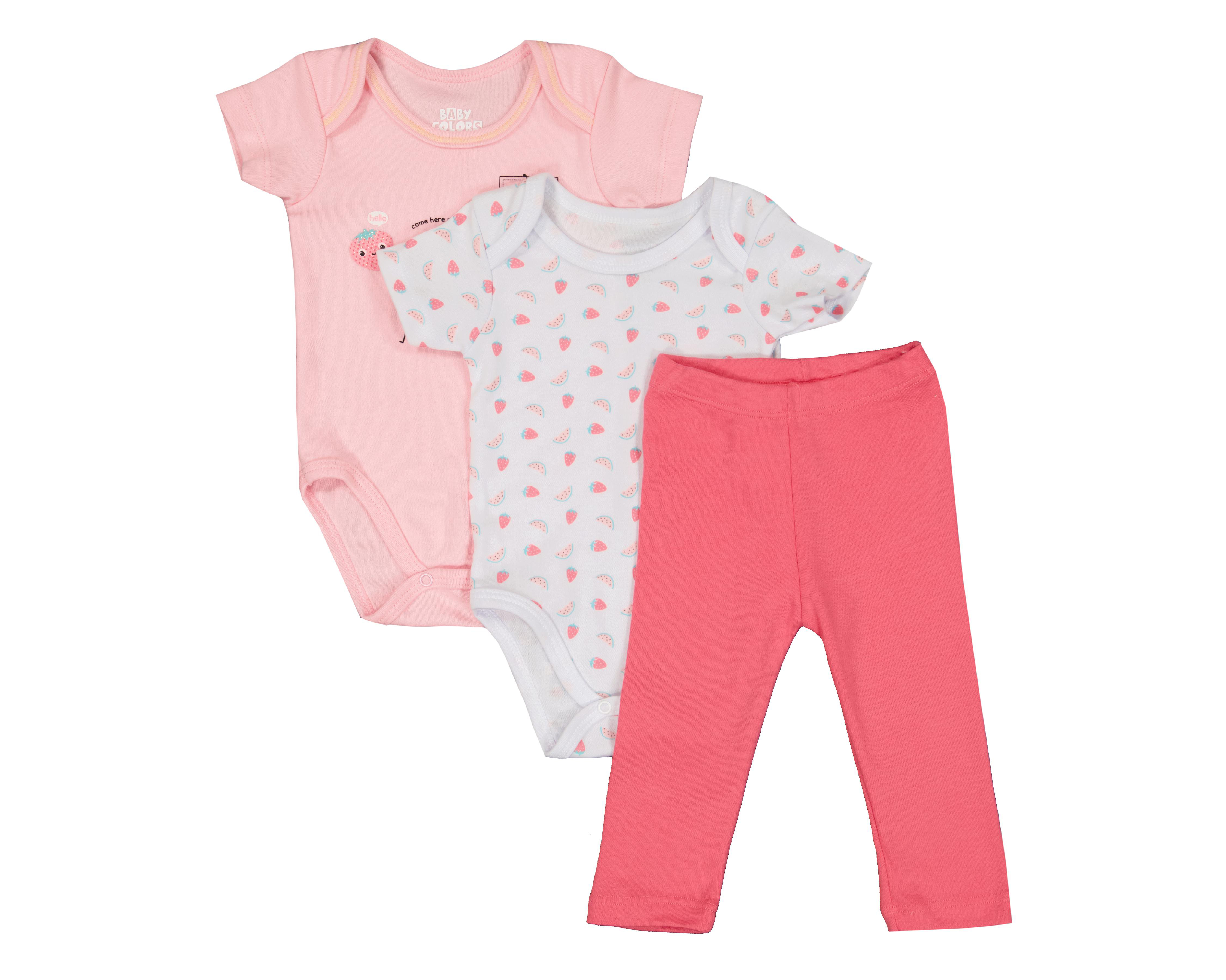 Foto 1 | Conjunto para Bebé Niña Baby Colors 3 Piezas