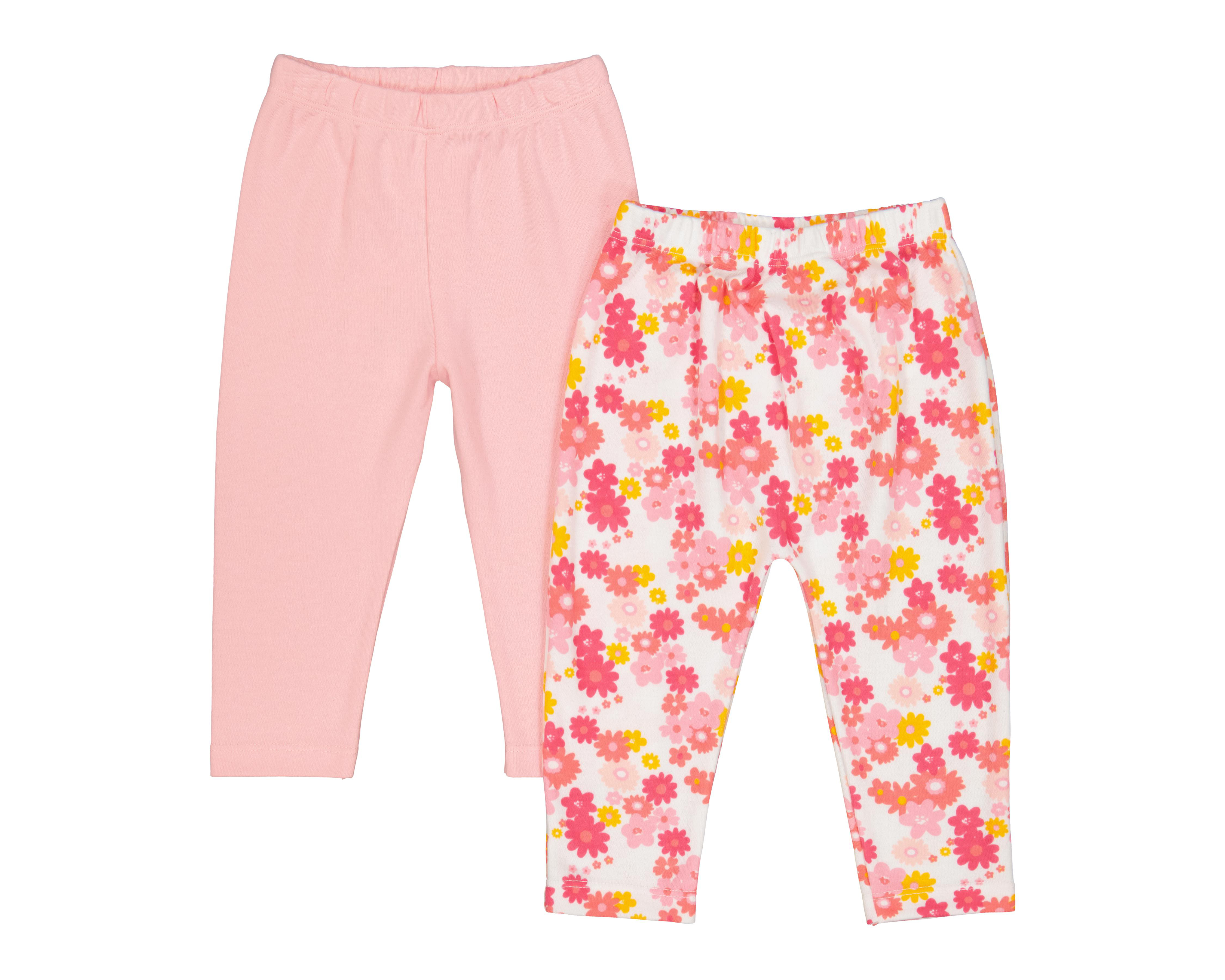 Foto 1 | Leggings para Bebé Niña Baby Colors Rosa 2 Piezas
