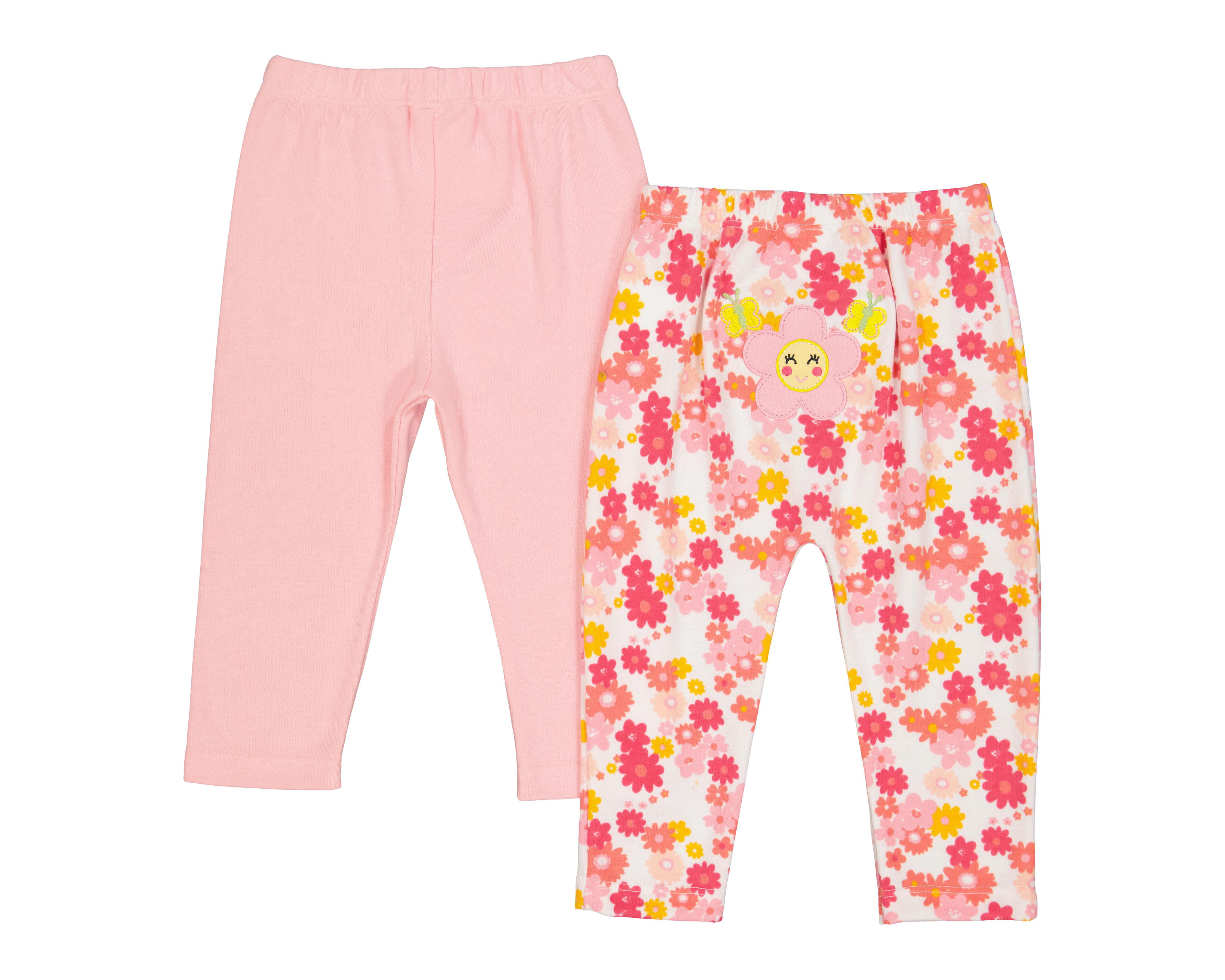 Foto 2 | Leggings para Bebé Niña Baby Colors Rosa 2 Piezas