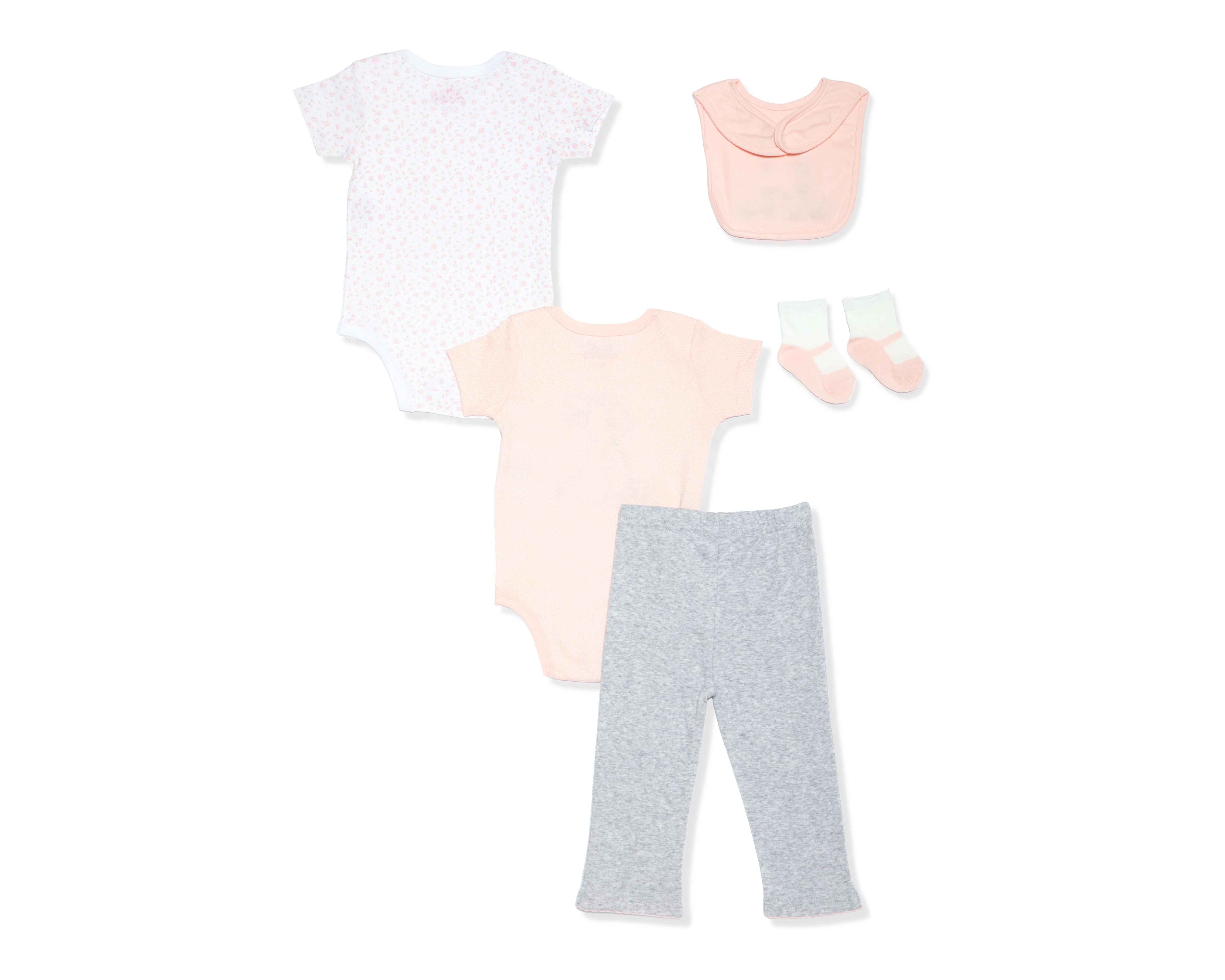 Foto 2 | Conjunto de Algodón para Bebé Niña Baby Colors 5 Piezas