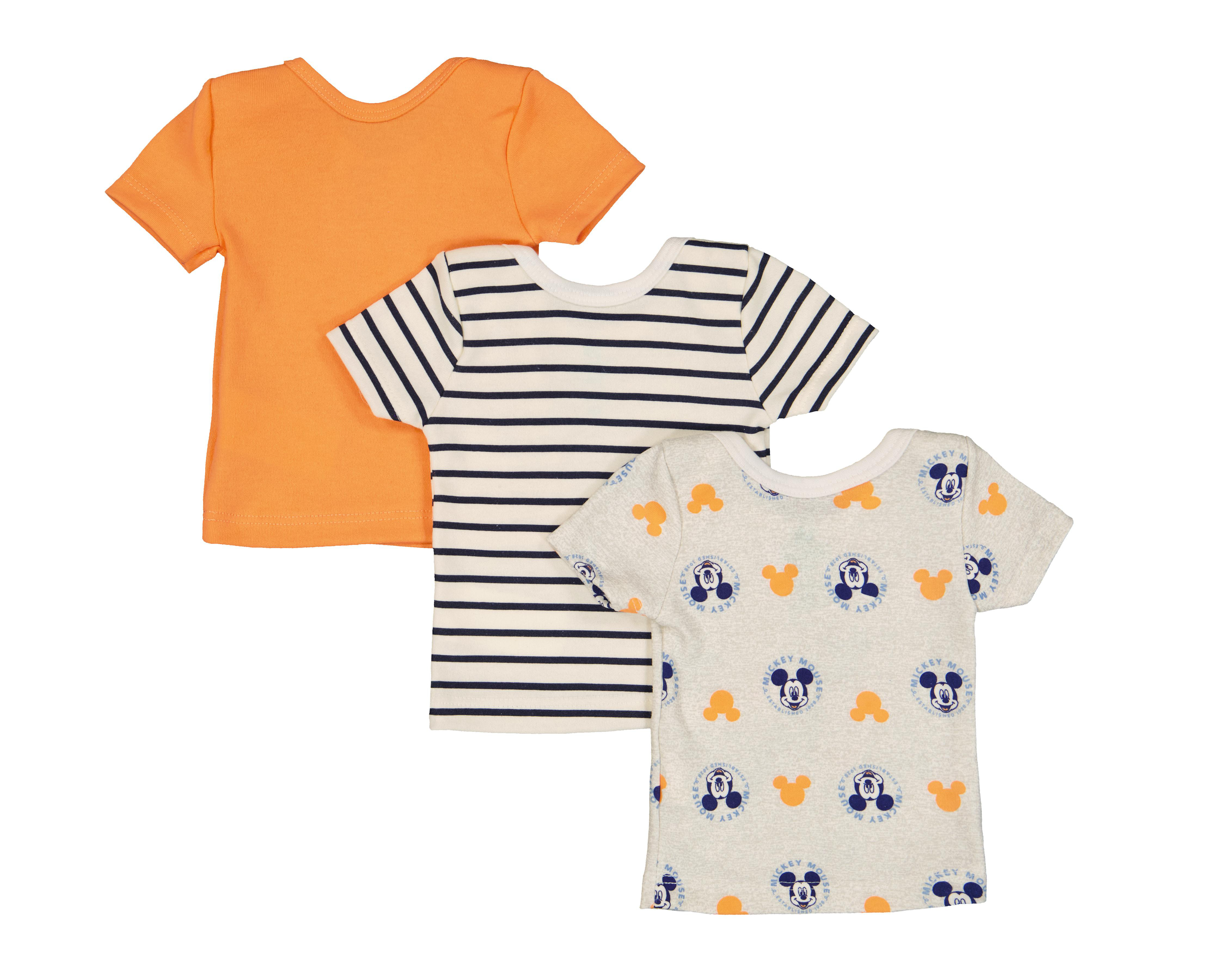 Foto 2 | Camiseta Interior Disney para Bebé Niño 3 Piezas