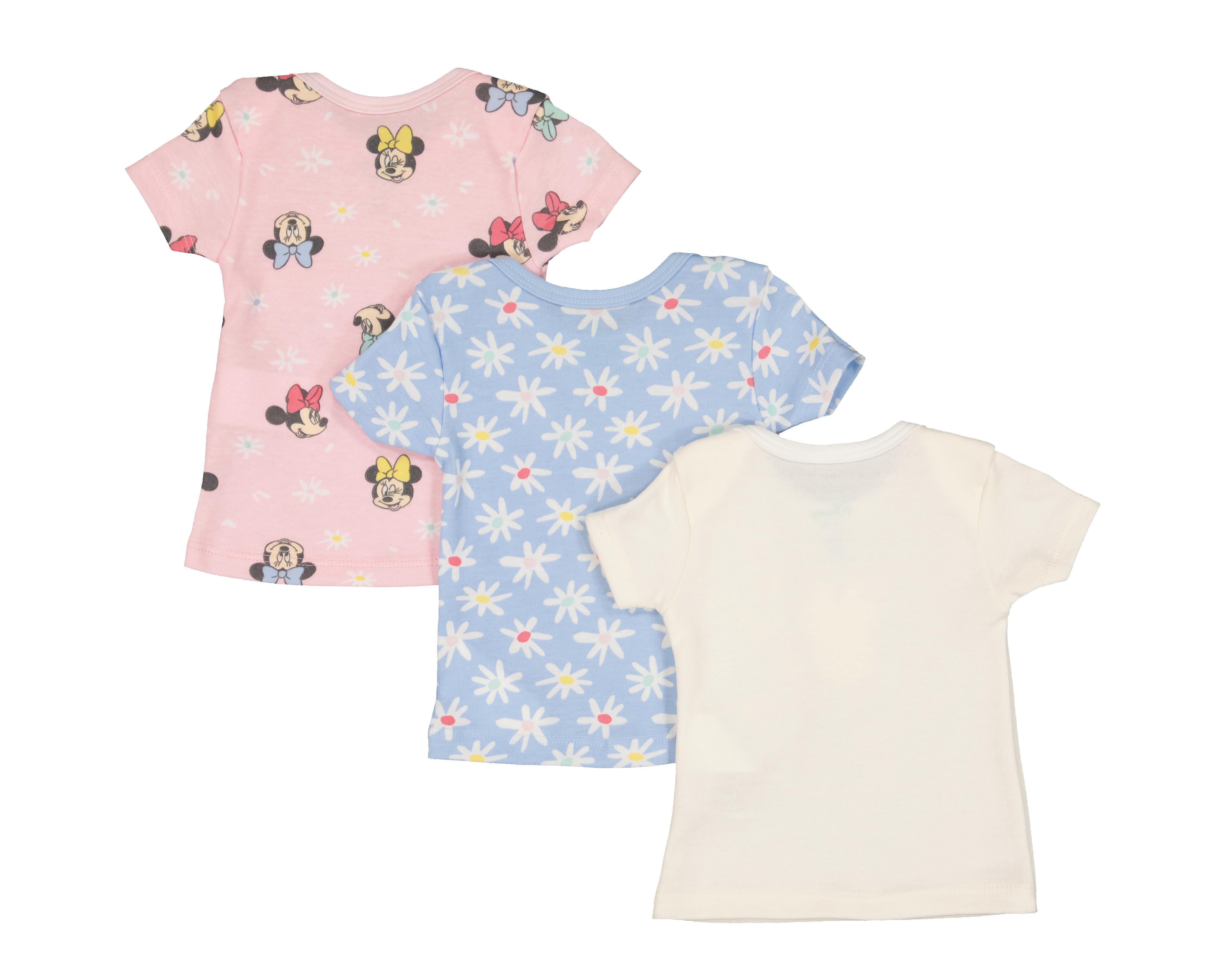 Foto 3 pulgar | Camiseta Interior Disney para Bebé Niña 3 Piezas