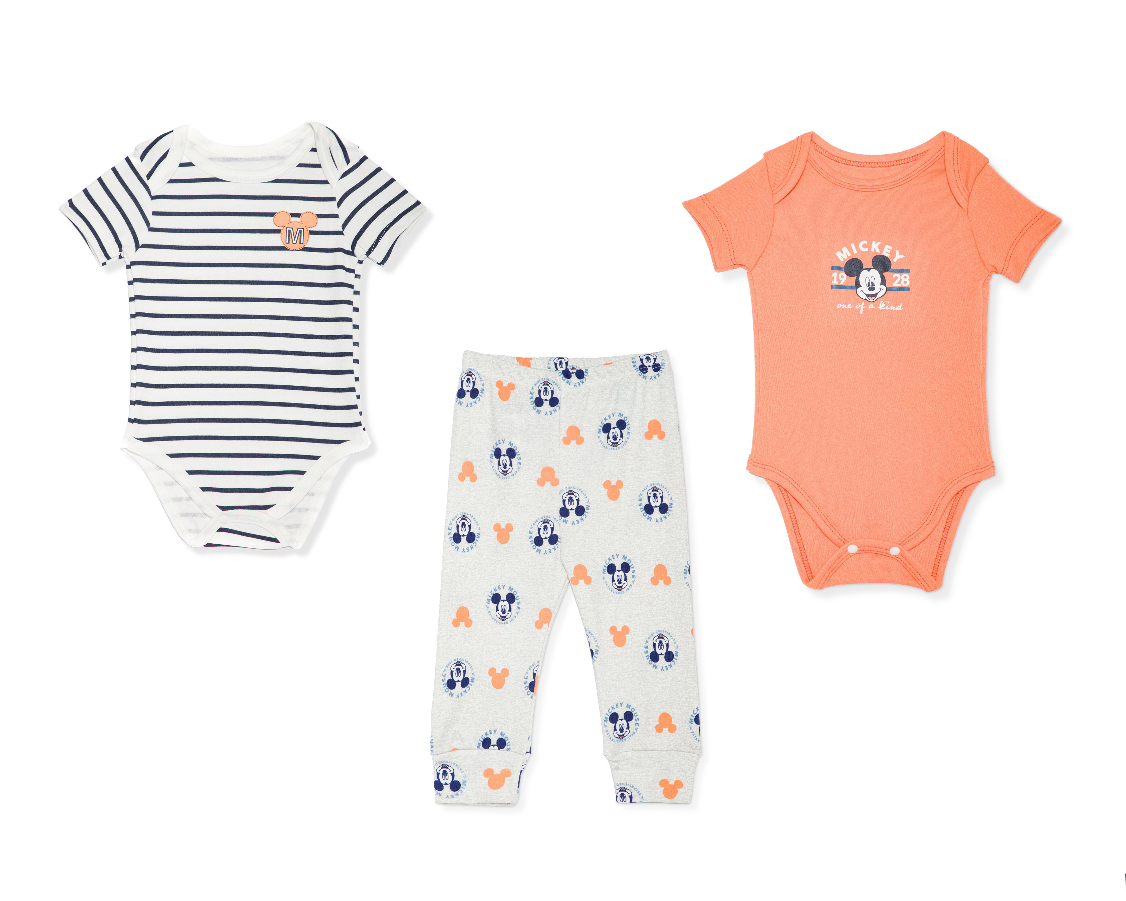 Foto 1 | Pañalero para Bebé Niño Disney Baby con Pantalón 3 Piezas