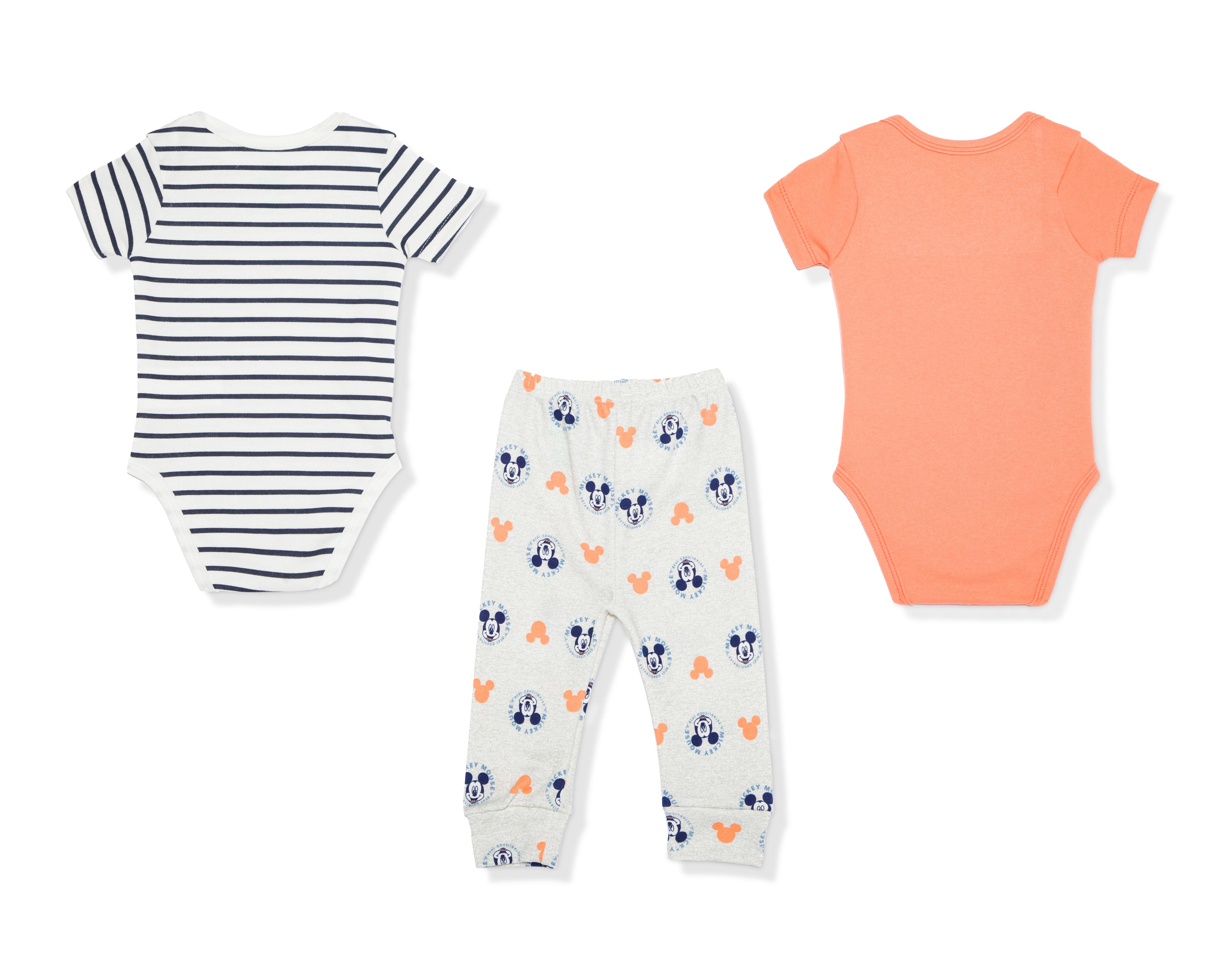Foto 2 | Pañalero para Bebé Niño Disney Baby con Pantalón 3 Piezas