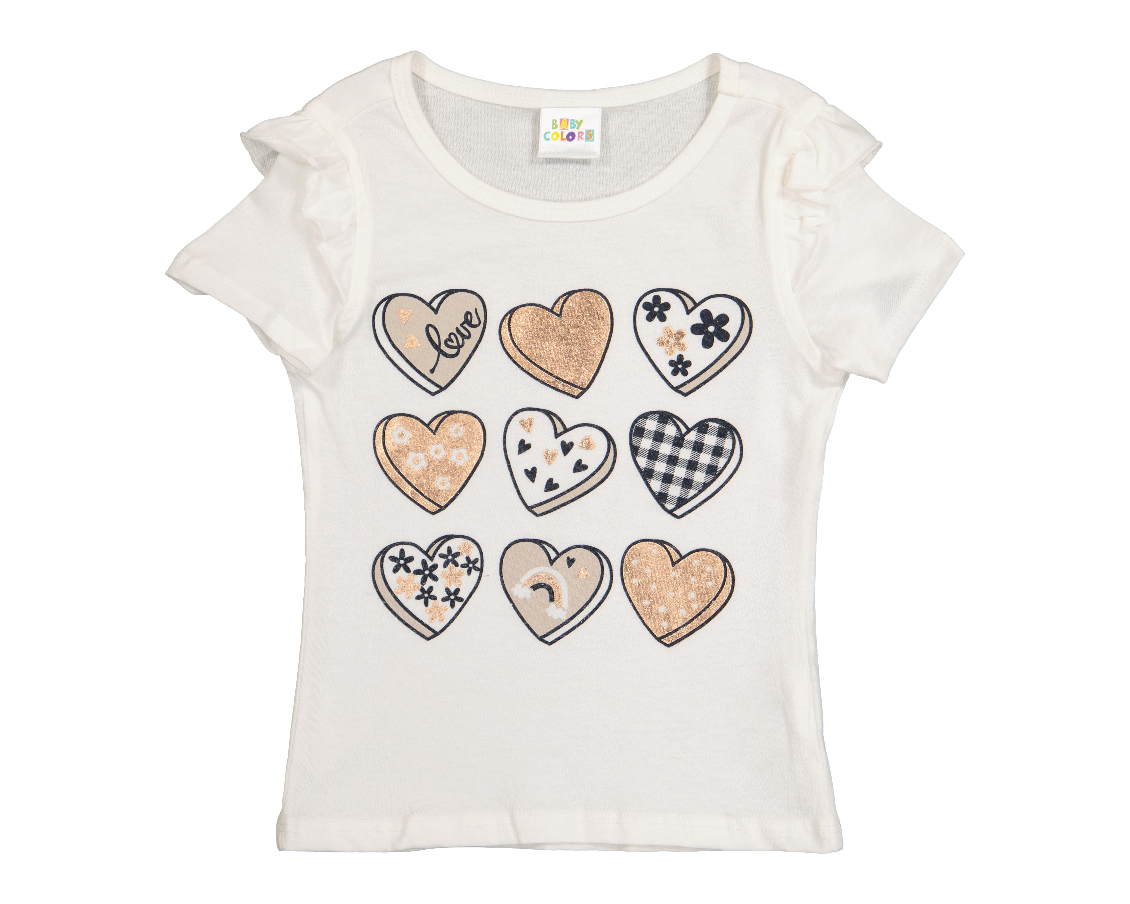 Foto 2 pulgar | Playera Baby Colors Manga Corta Estampada para Niña