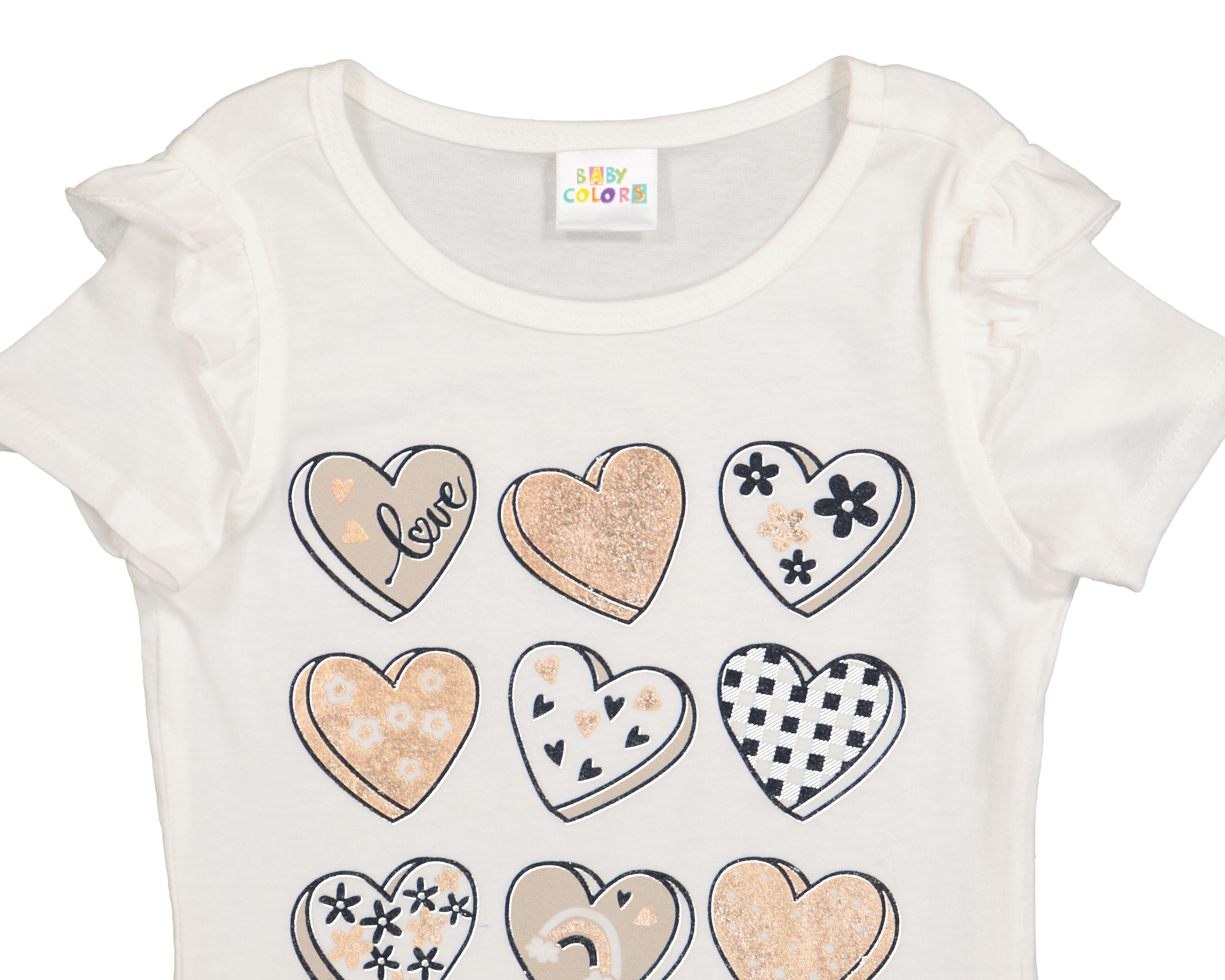 Foto 4 pulgar | Playera Baby Colors Manga Corta Estampada para Niña