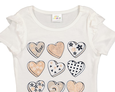 Foto 3 | Playera Baby Colors Manga Corta Estampada para Niña