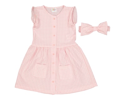 Foto 1 | Vestido para Bebé Niña Baby Colors a Cuadros con Diadema