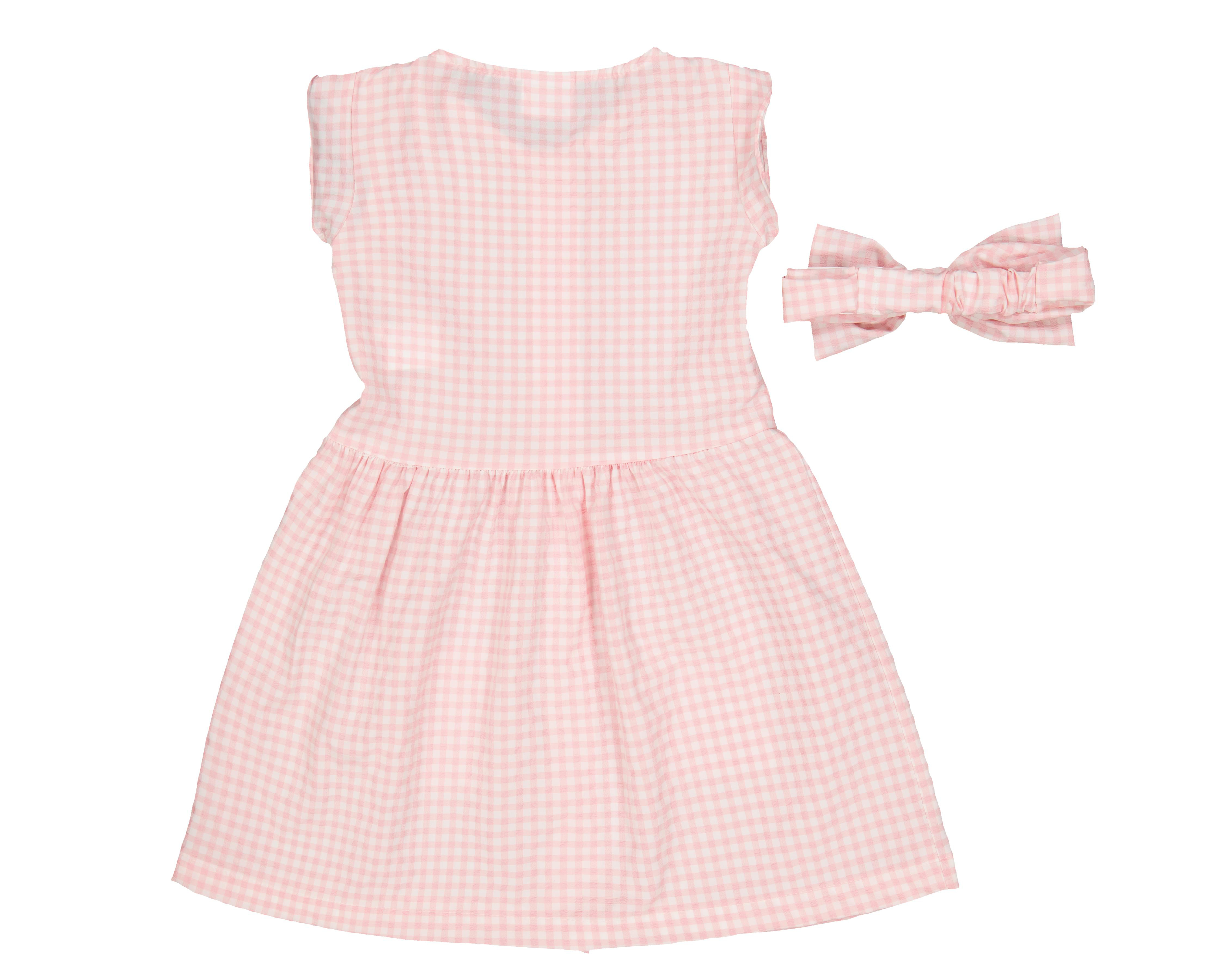 Foto 2 | Vestido para Bebé Niña Baby Colors a Cuadros con Diadema