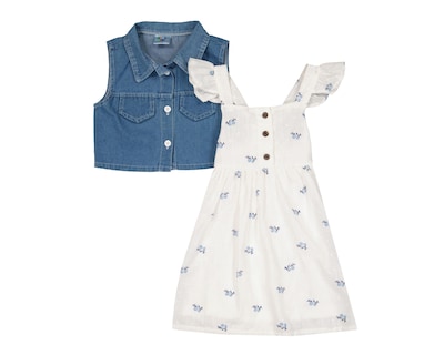 Foto 1 | Vestido para Bebé Niña Baby Colors con Chaleco 2 Piezas