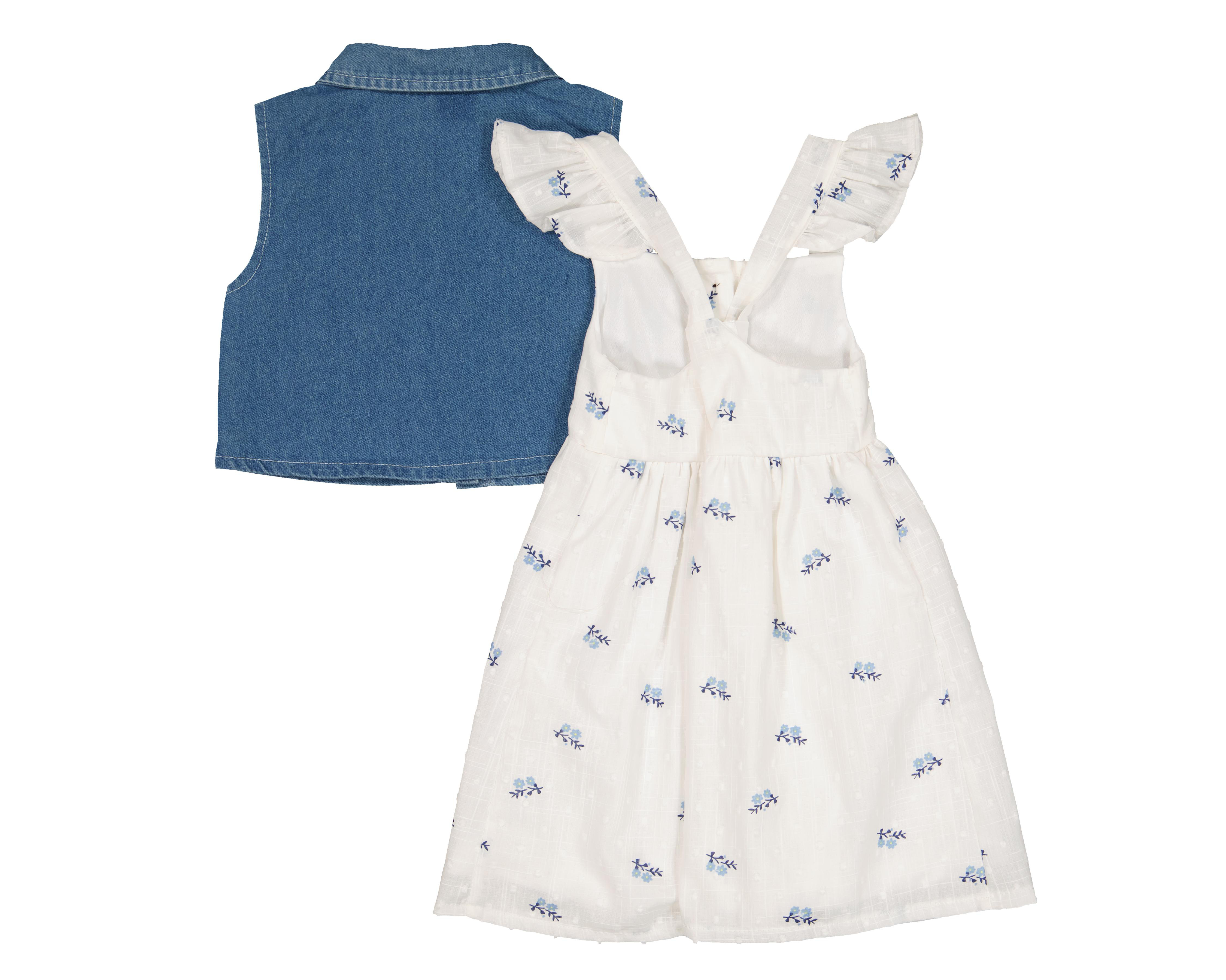 Foto 2 | Vestido para Bebé Niña Baby Colors con Chaleco 2 Piezas