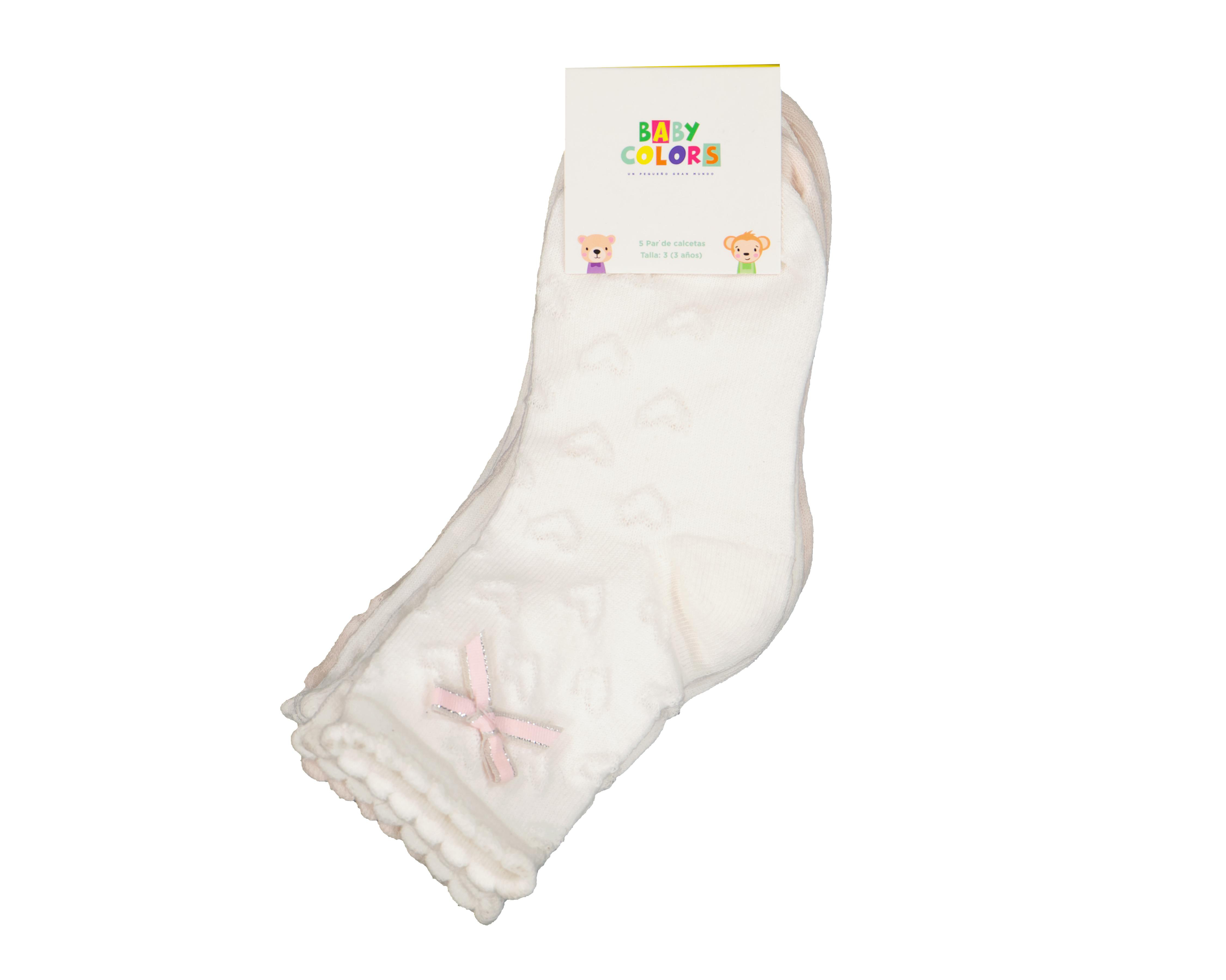 Foto 4 pulgar | Calcetas para Bebé Niña Baby Colors 5 Pares