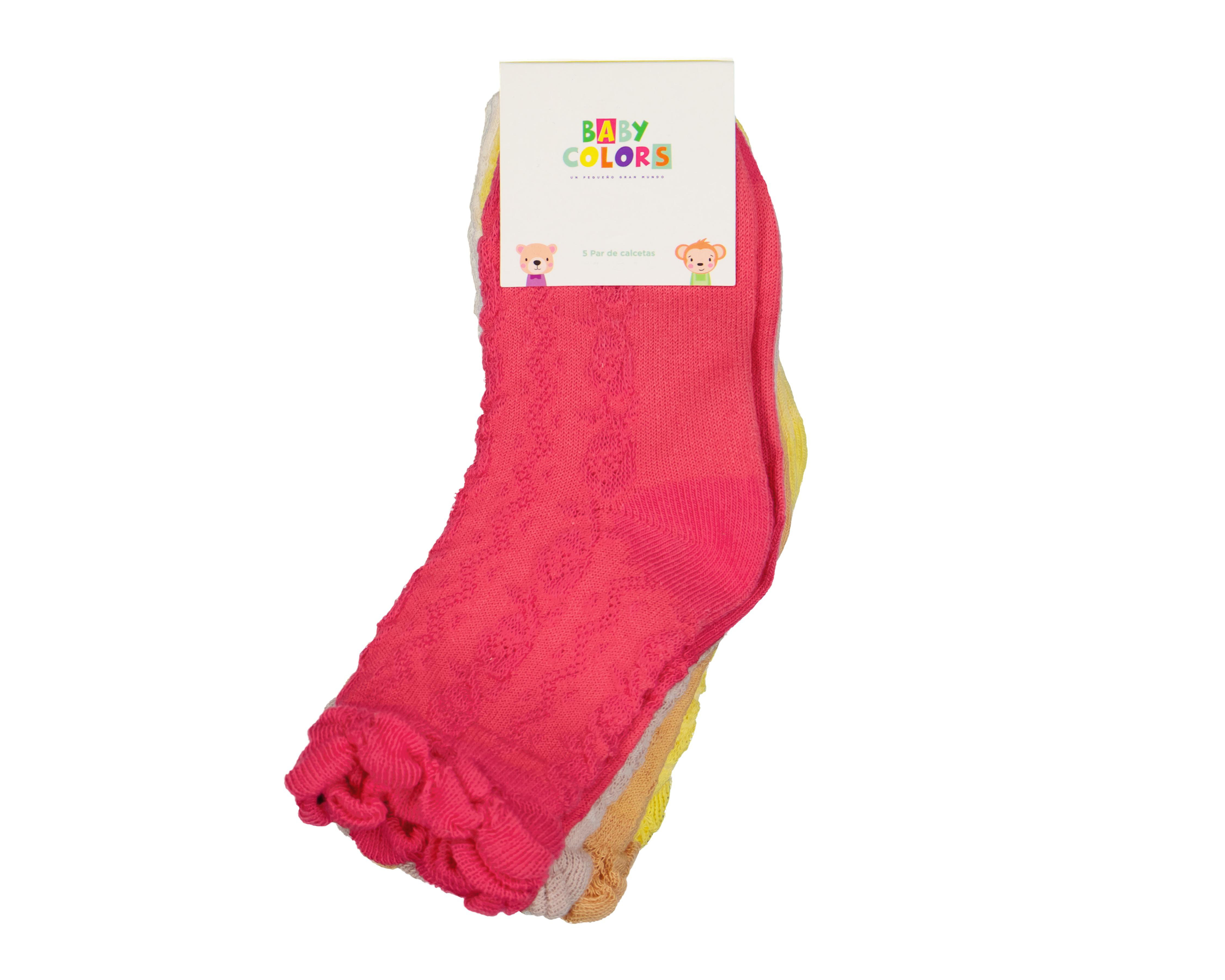 Foto 4 pulgar | Calcetas para Bebé Niña Baby Colors 5 Pares
