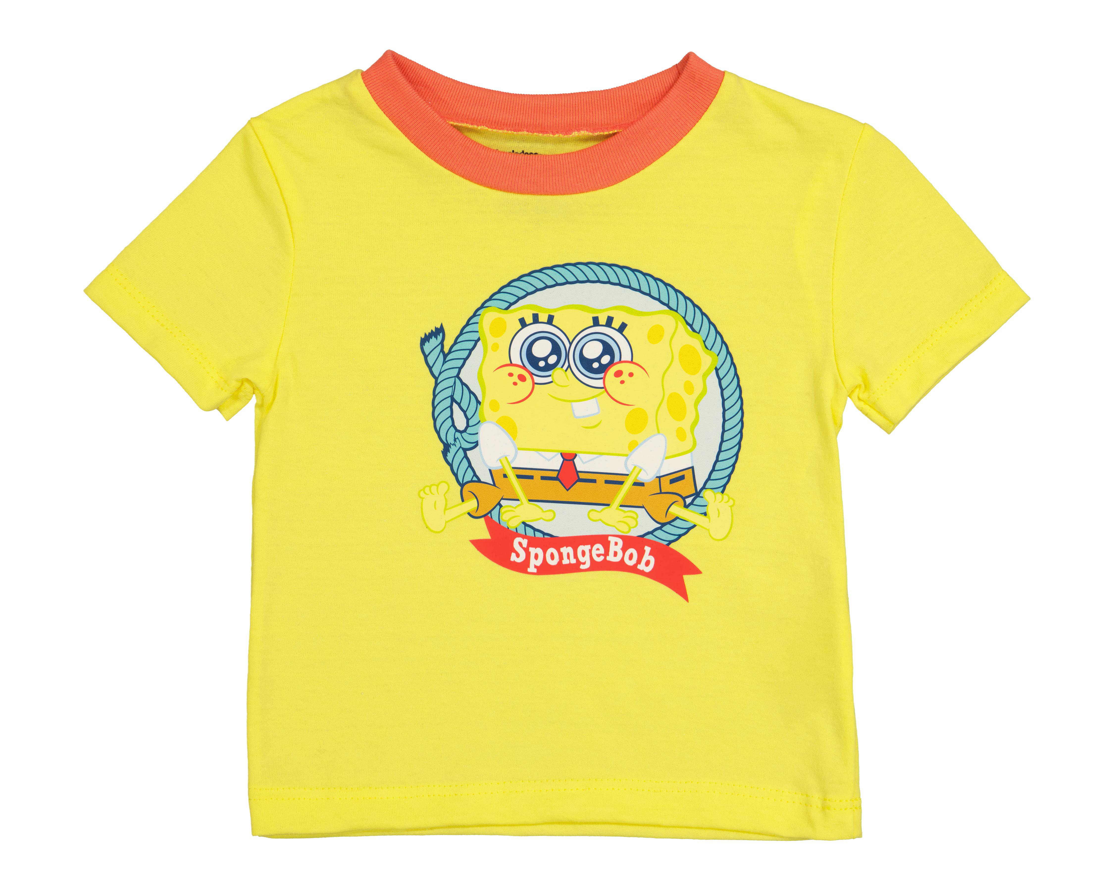 Foto 2 pulgar | Playera para Bebé Niño Bob Esponja Amarilla