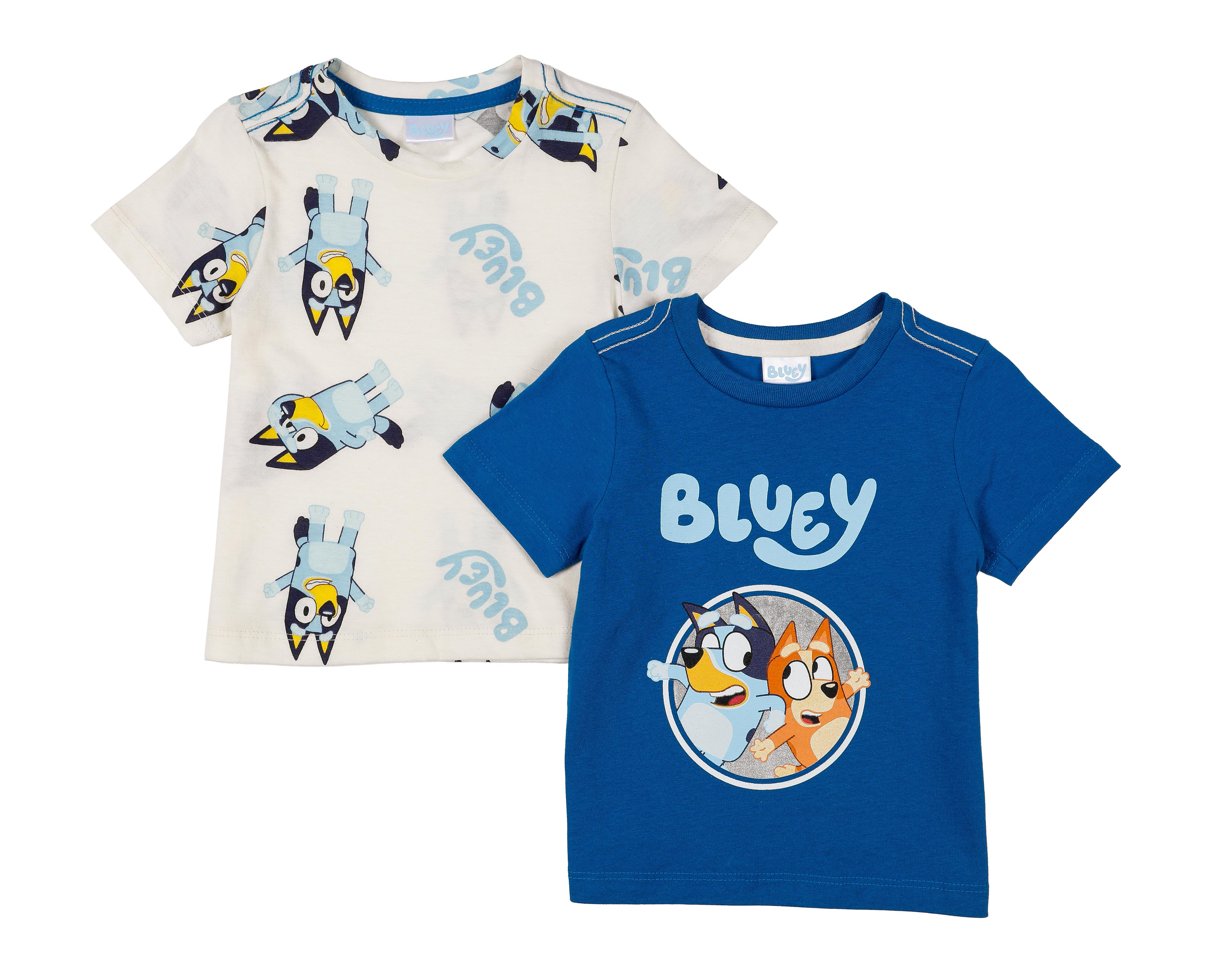 Foto 2 pulgar | Playera para Bebé Niño Bluey de Algodón Estampada 2 Piezas