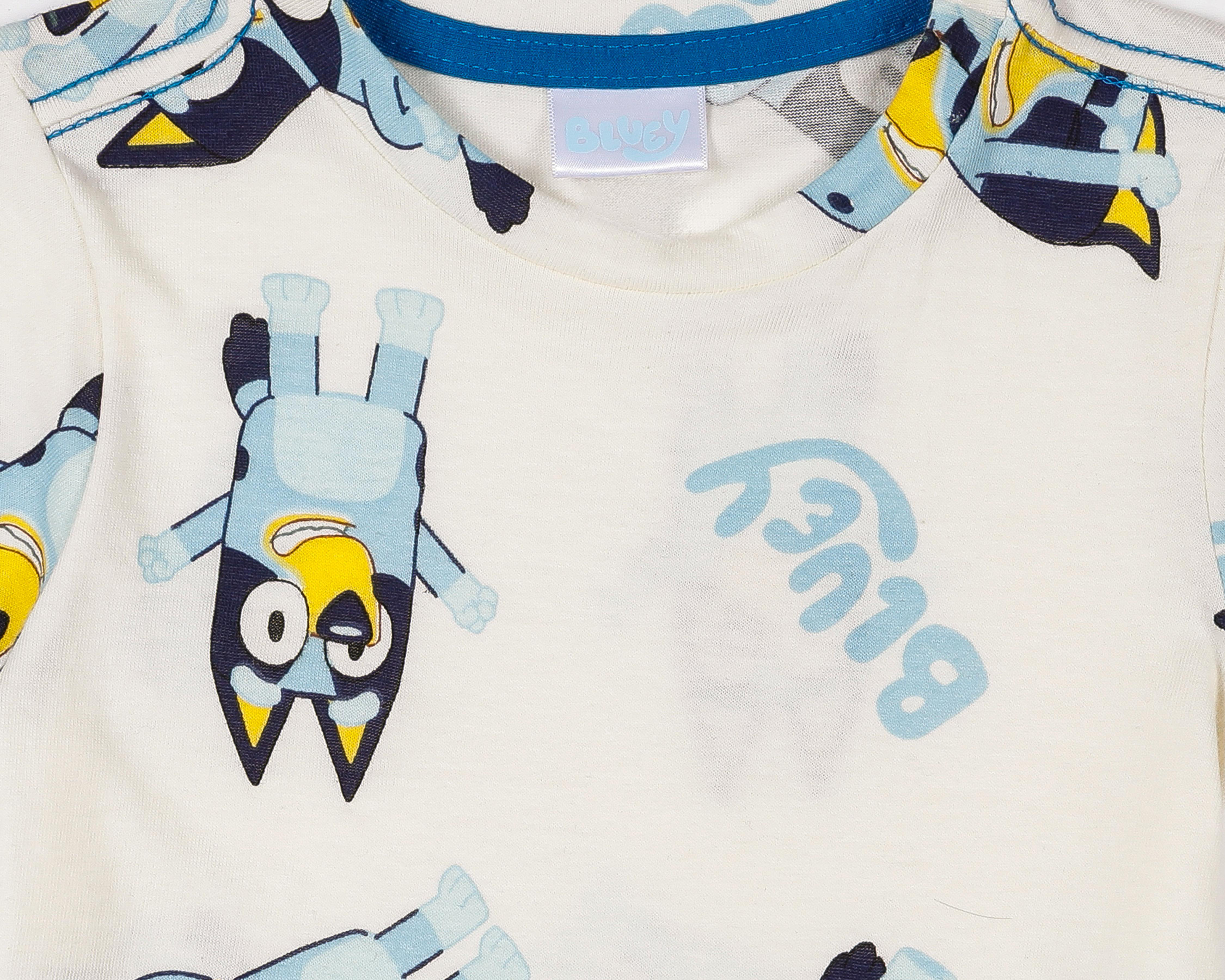 Foto 3 | Playera para Bebé Niño Bluey de Algodón Estampada 2 Piezas