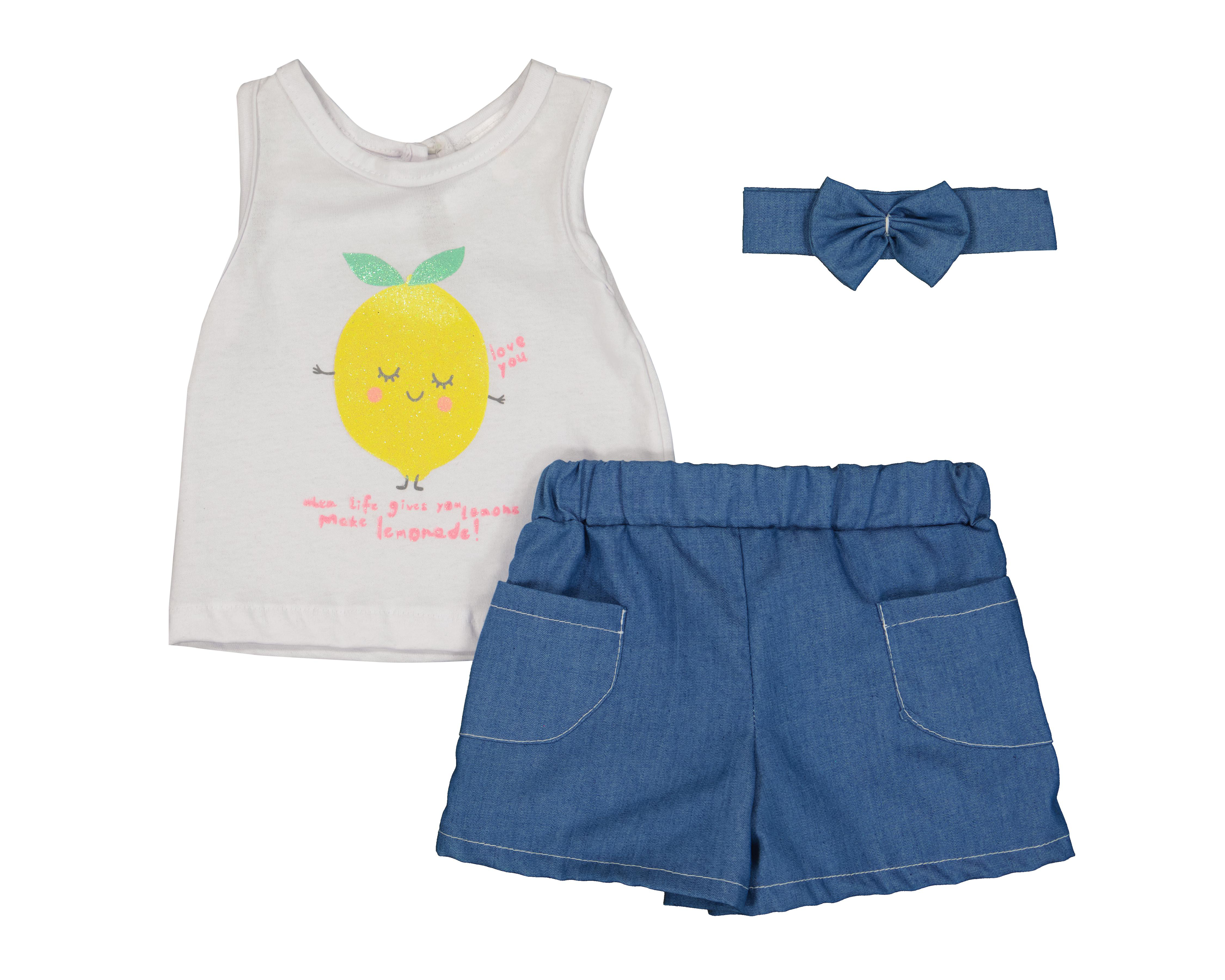 Foto 1 | Conjunto para Bebé Niña Baby Colors 3 Piezas