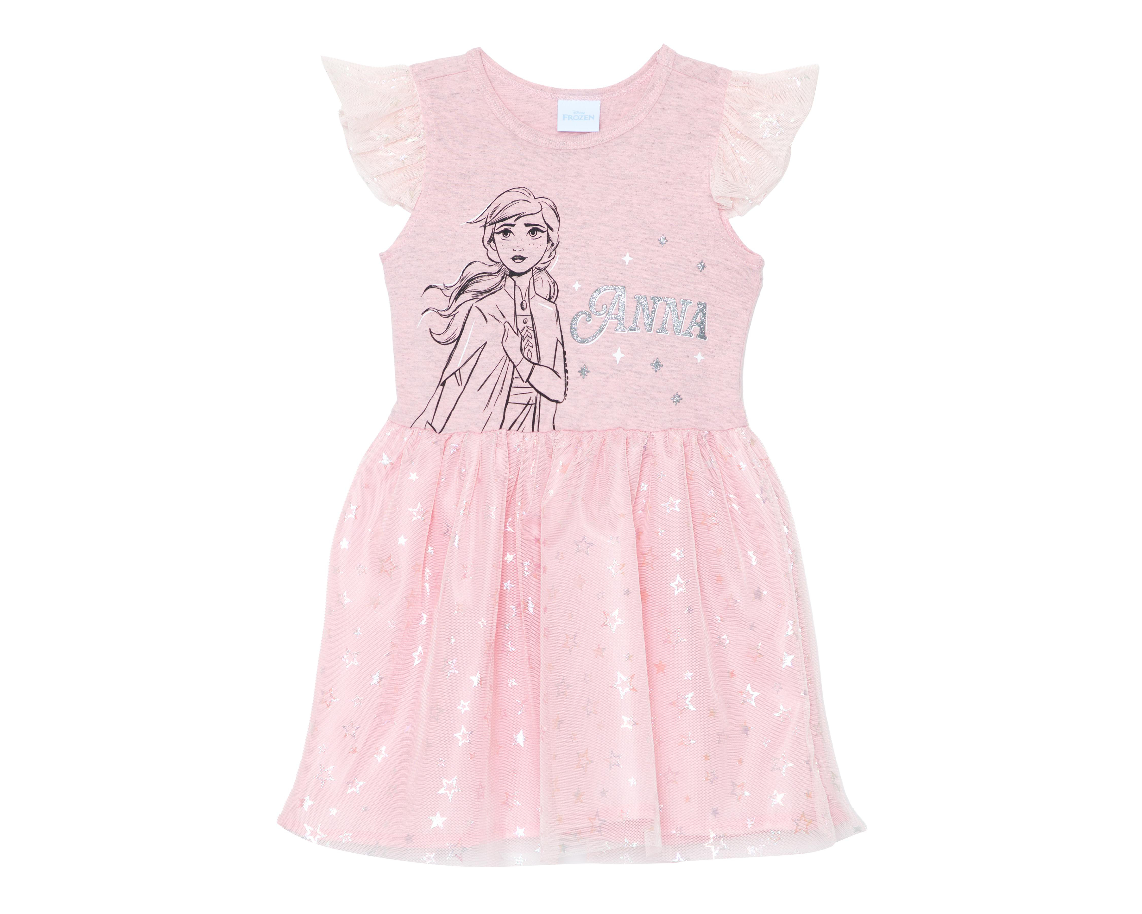 Foto 2 pulgar | Vestido para Bebé Niña Disney Frozen Rosa