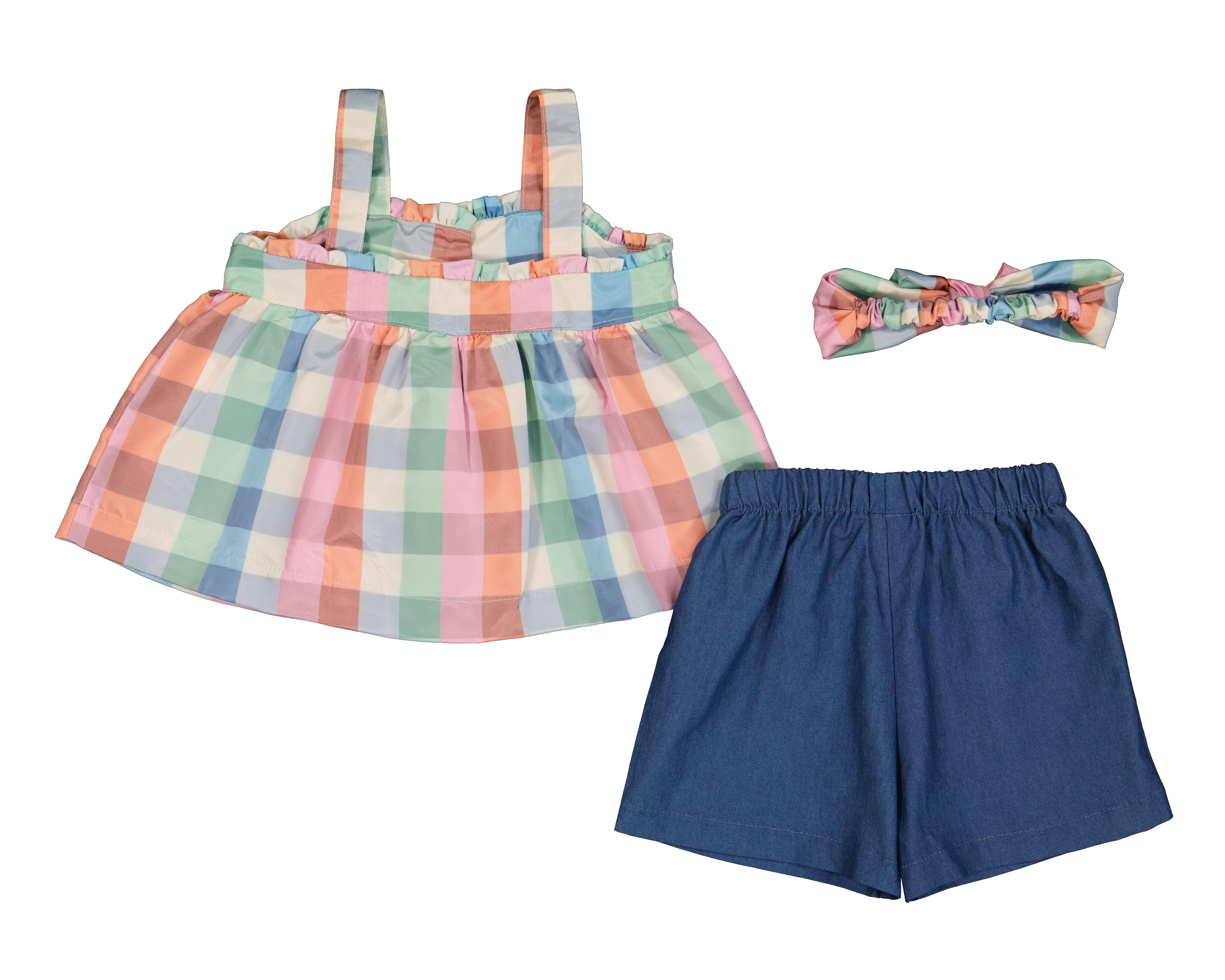Foto 2 | Conjunto para Bebe Niña Baby Colors Estampado 3 Piezas