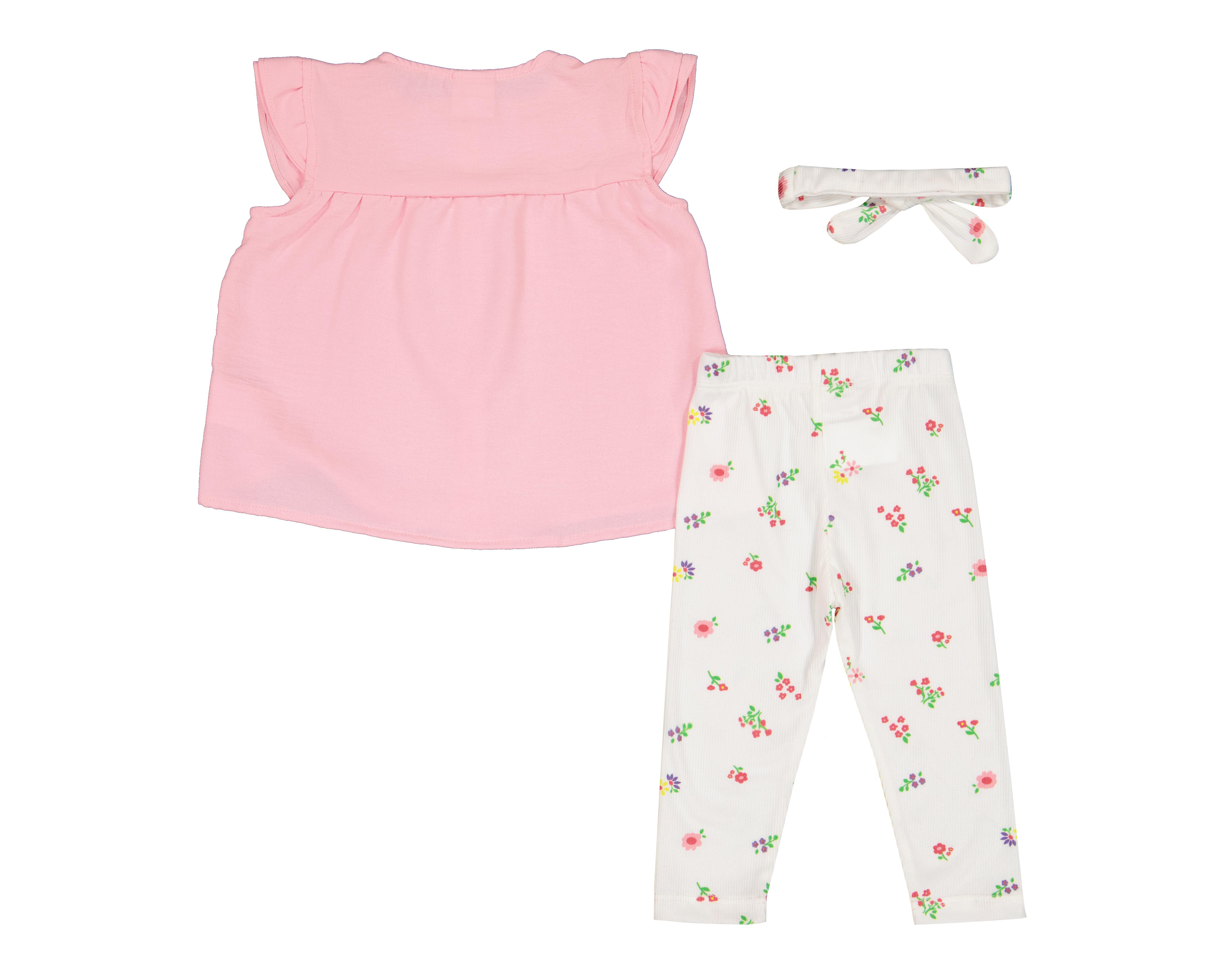 Foto 2 | Conjunto para Bebé Niña Baby Colors Estampado 3 Piezas