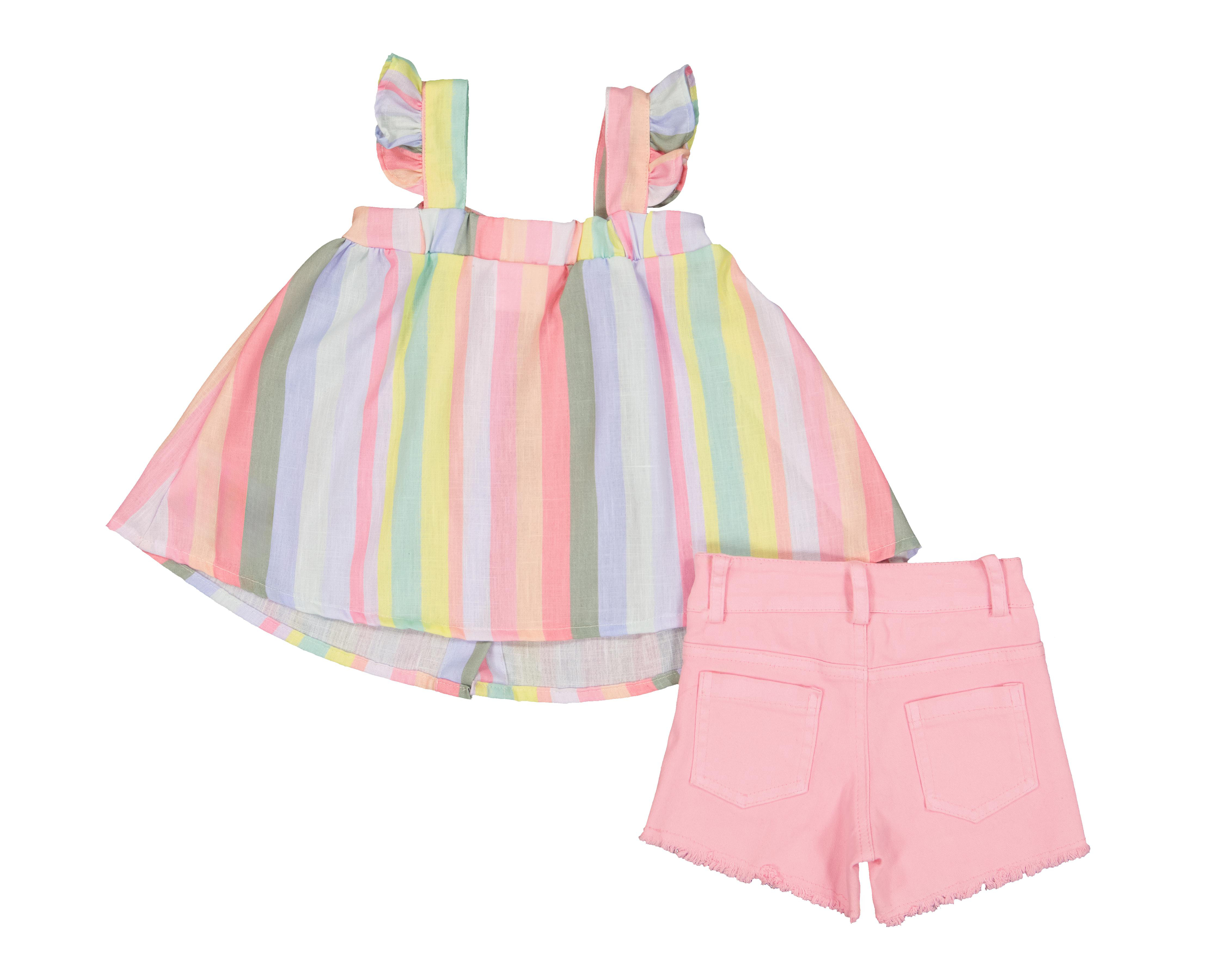 Foto 3 pulgar | Short y Blusa para Bebé Niña Baby Colors