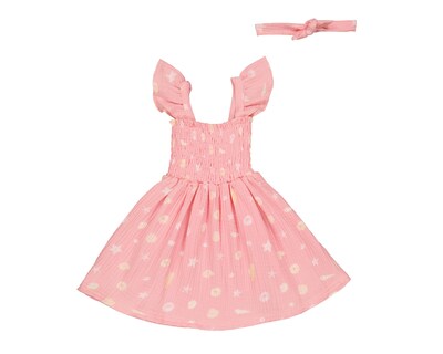 Foto 1 | Vestido para Bebé Niña Baby Colors de Algodón con Diadema