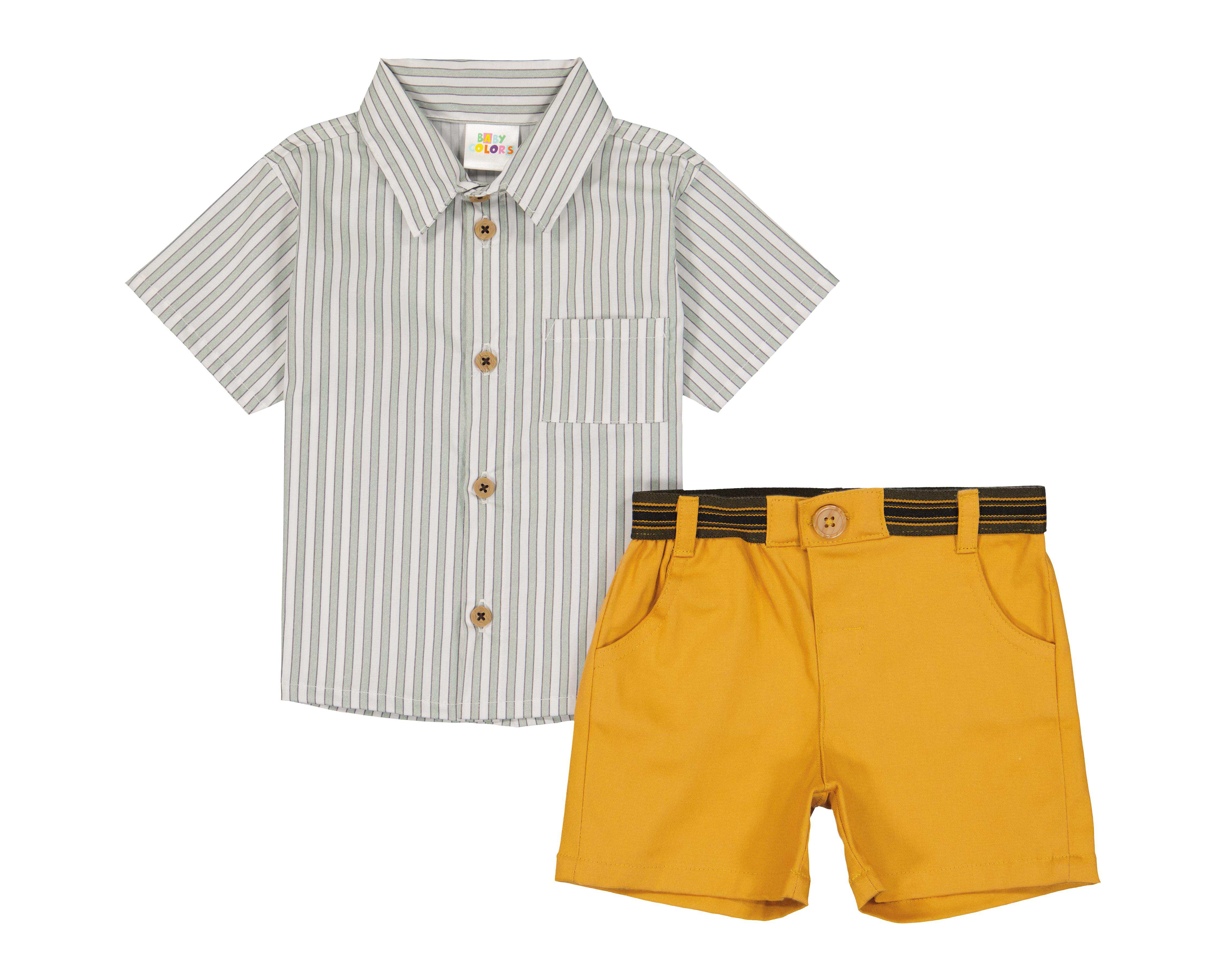 Foto 2 pulgar | Short y Camisa para Bebé Niño Baby Colors