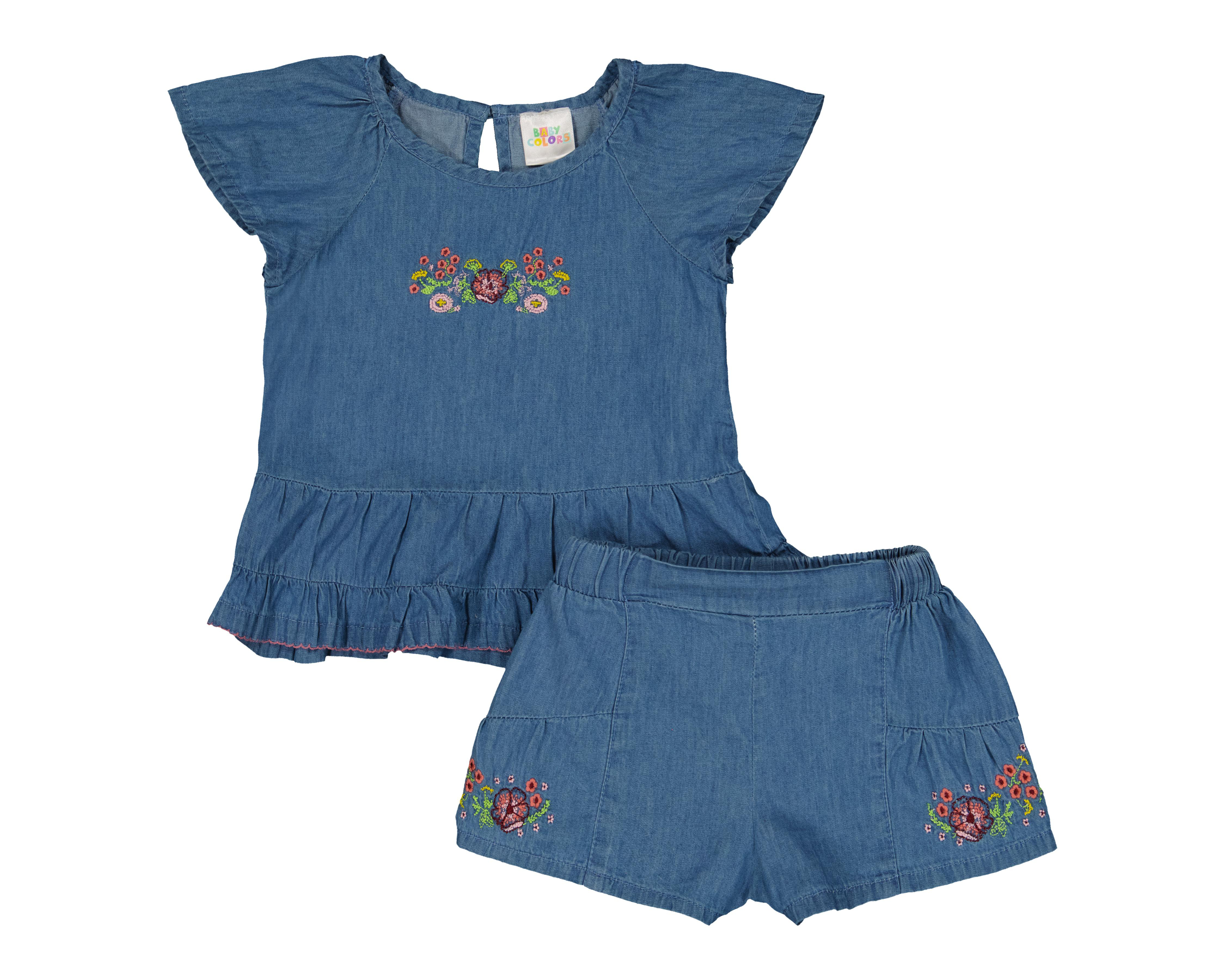 Foto 1 | Conjunto para Bebé Niña Baby Colors de Algodón 2 Piezas