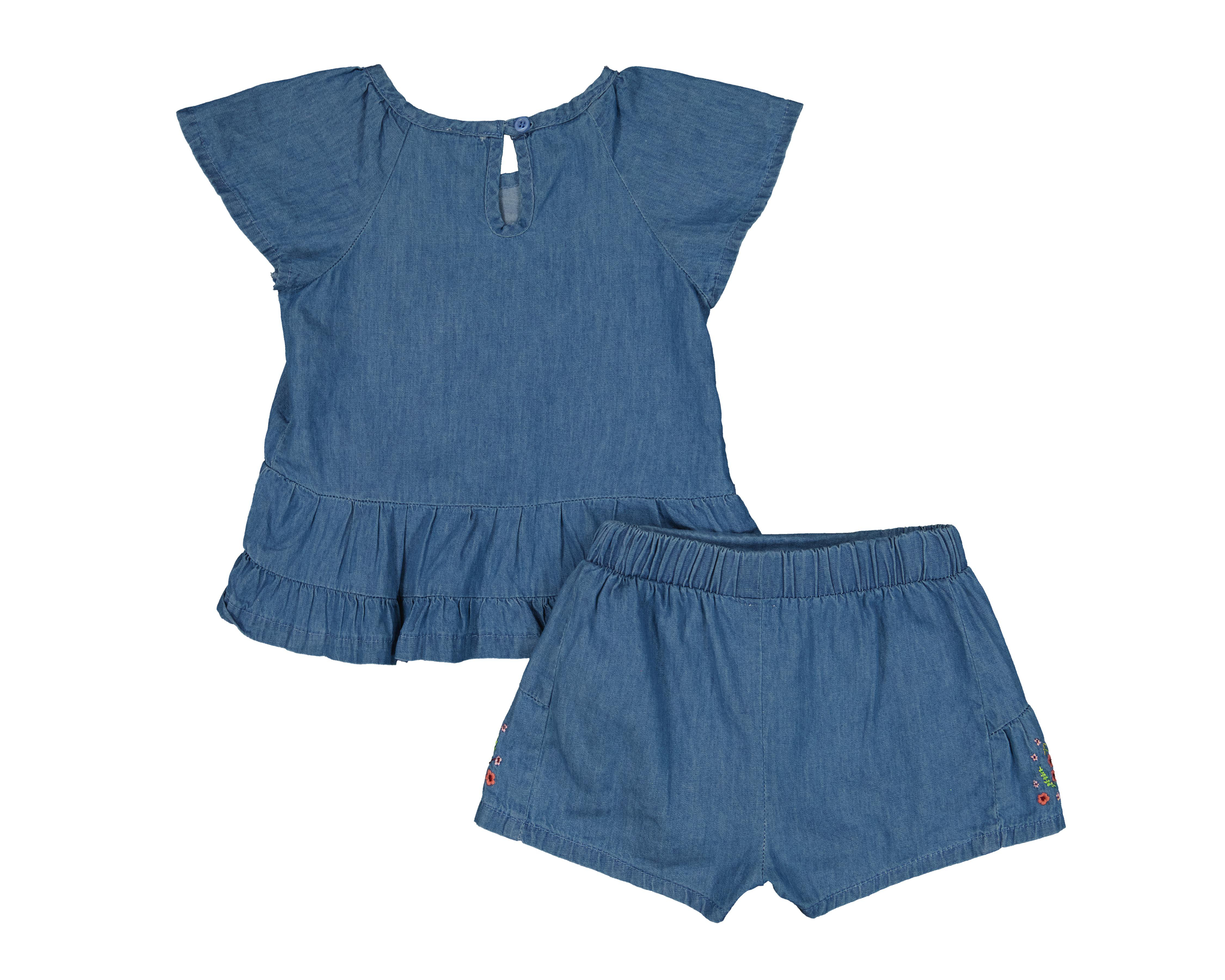 Foto 2 | Conjunto para Bebé Niña Baby Colors de Algodón 2 Piezas