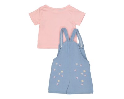 Foto 2 | Overol y Playera de Algodon para Bebé Niña Baby Colors