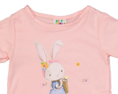 Foto 3 | Overol y Playera de Algodon para Bebé Niña Baby Colors