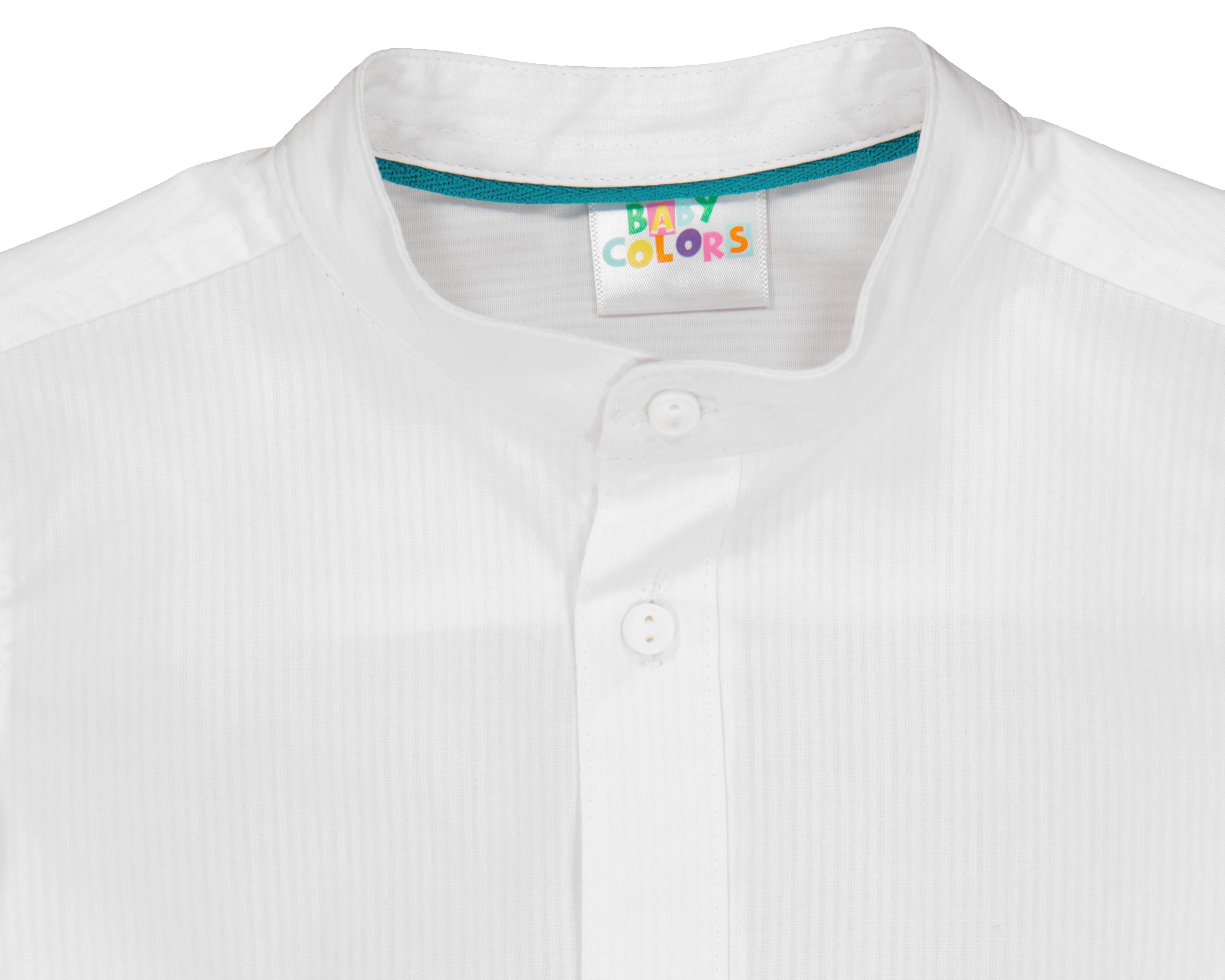 Foto 4 pulgar | Camisa para Bebé Niño Baby Colors de Algodón Blanca