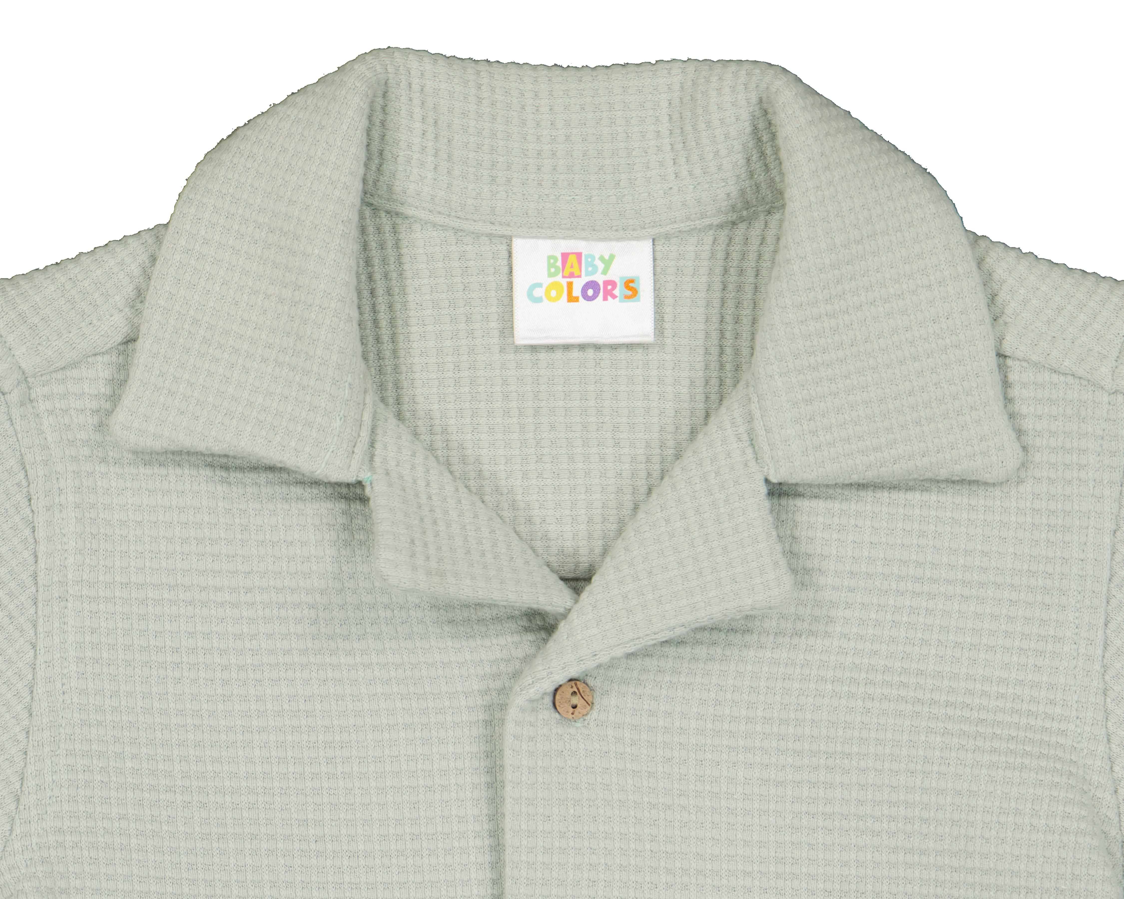 Foto 4 pulgar | Camisa para Bebé Niño Baby Colors de Algodón Verde