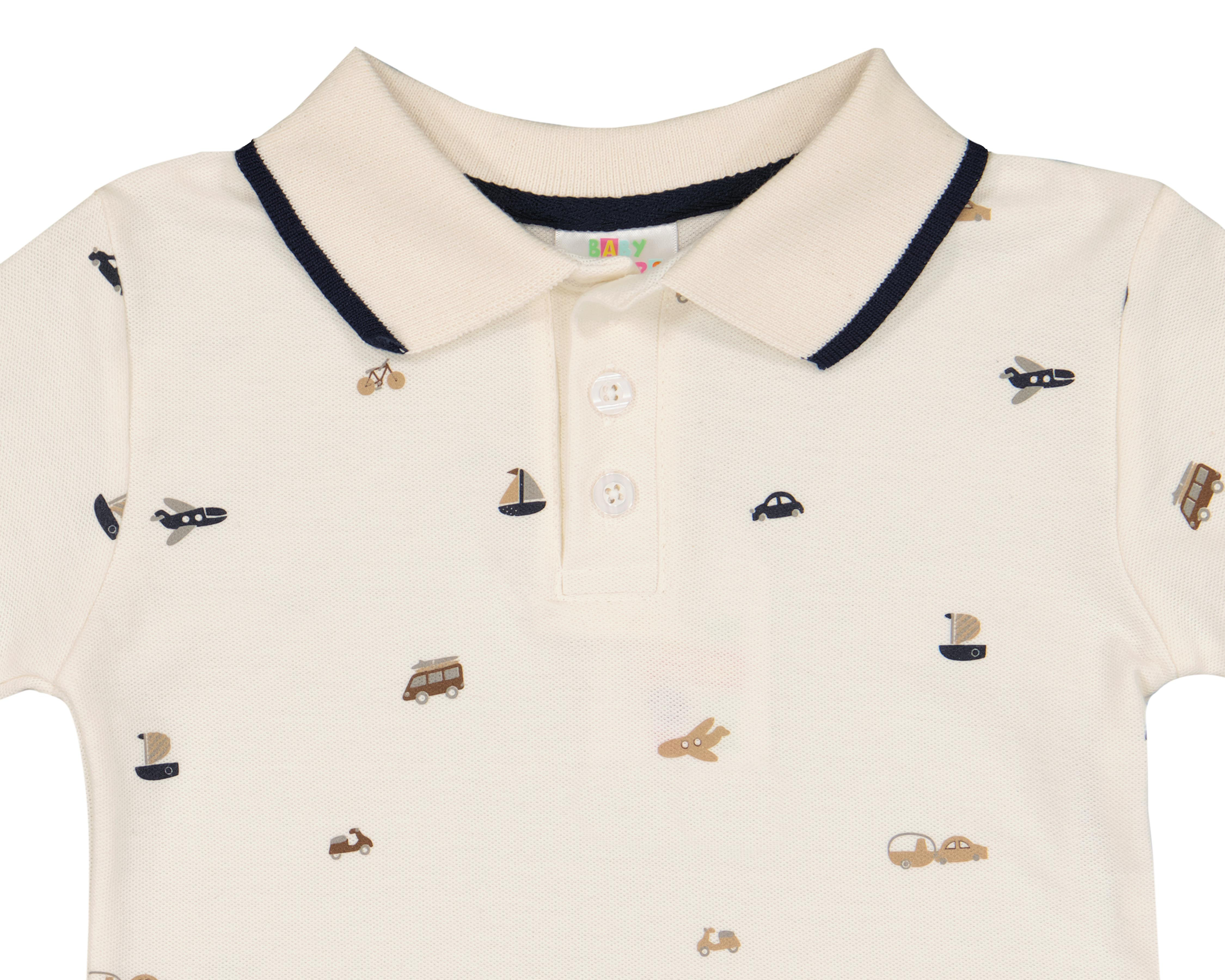 Foto 3 | Playera Polo para Bebé Niño Baby Colors Estampada