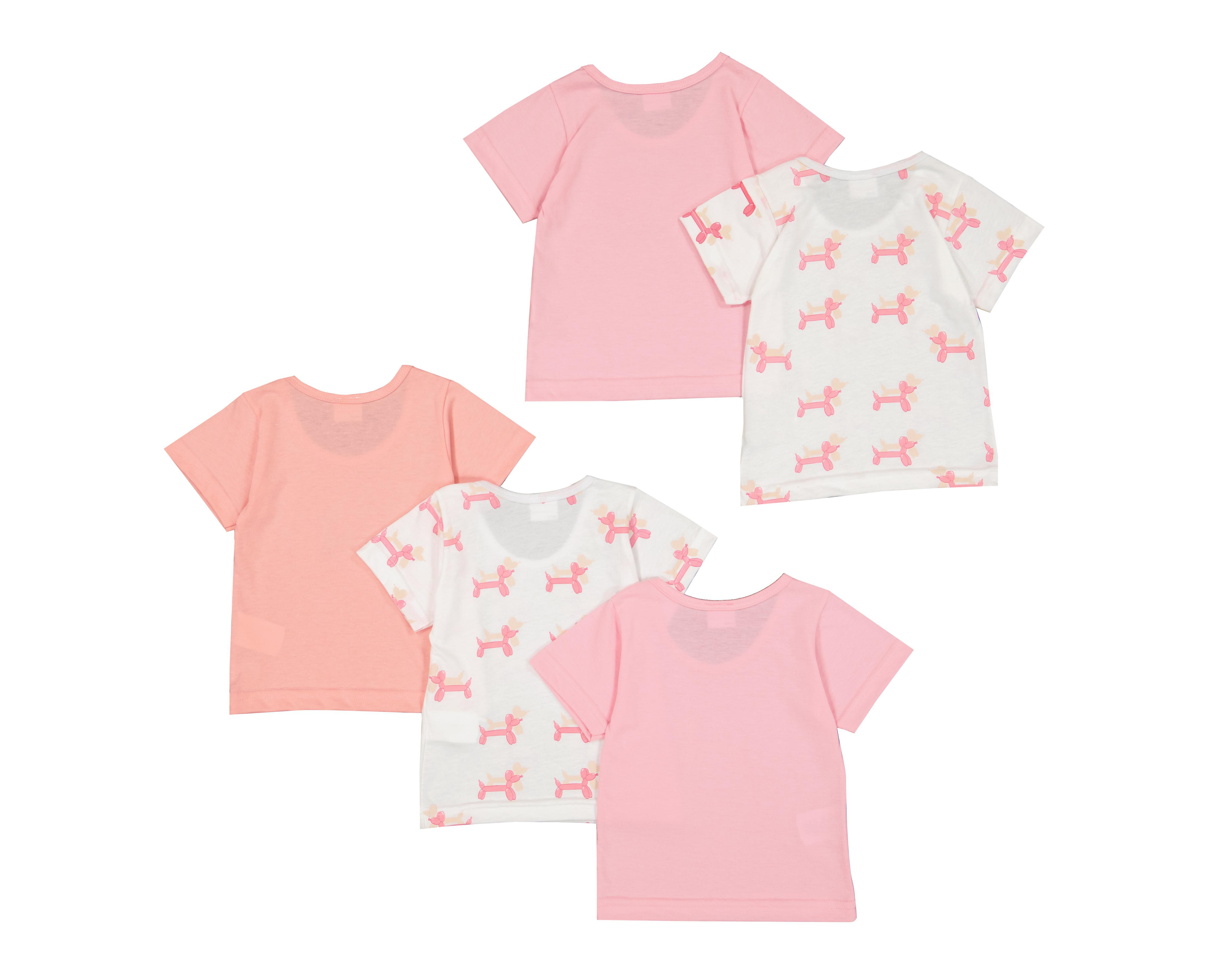 Foto 3 pulgar | Playera para Bebé Niña Baby Colors con Estampado 5 Piezas
