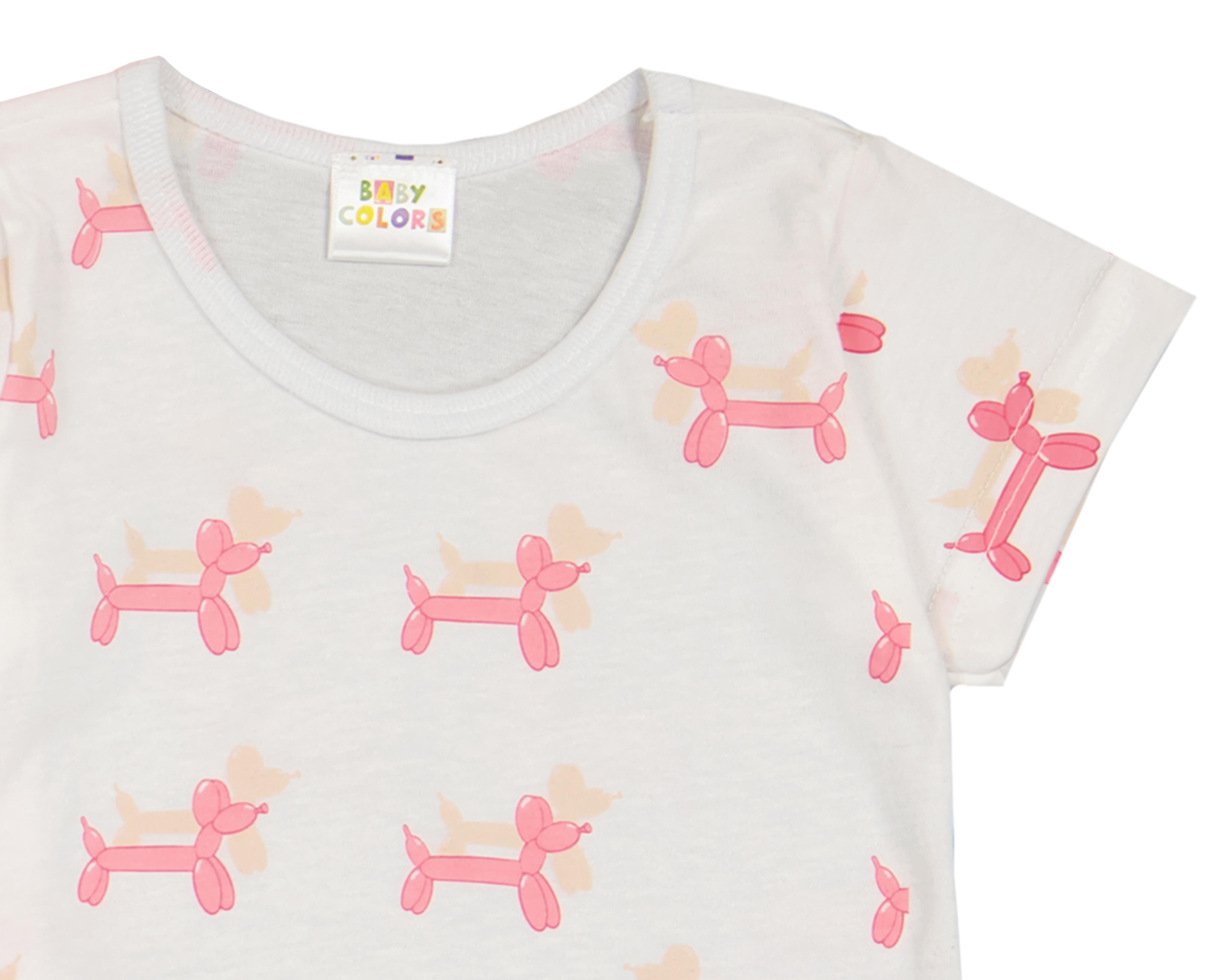 Foto 4 pulgar | Playera para Bebé Niña Baby Colors con Estampado 5 Piezas