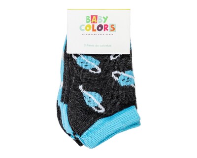 Foto 3 | Calcetines para Bebé Niño Baby Colors 3 Pares