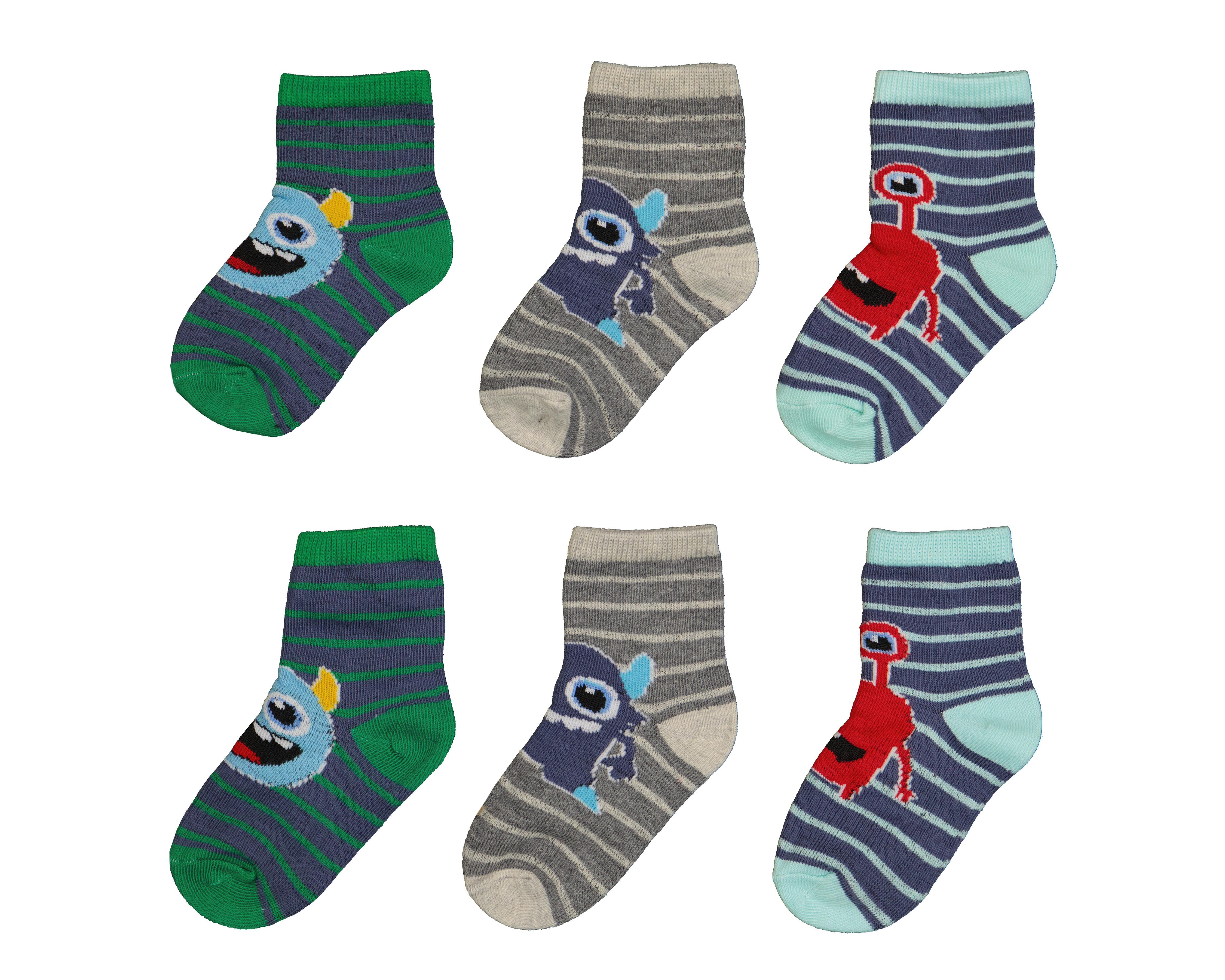 Calcetas Baby Colors para Bebé Niño 6 Pares