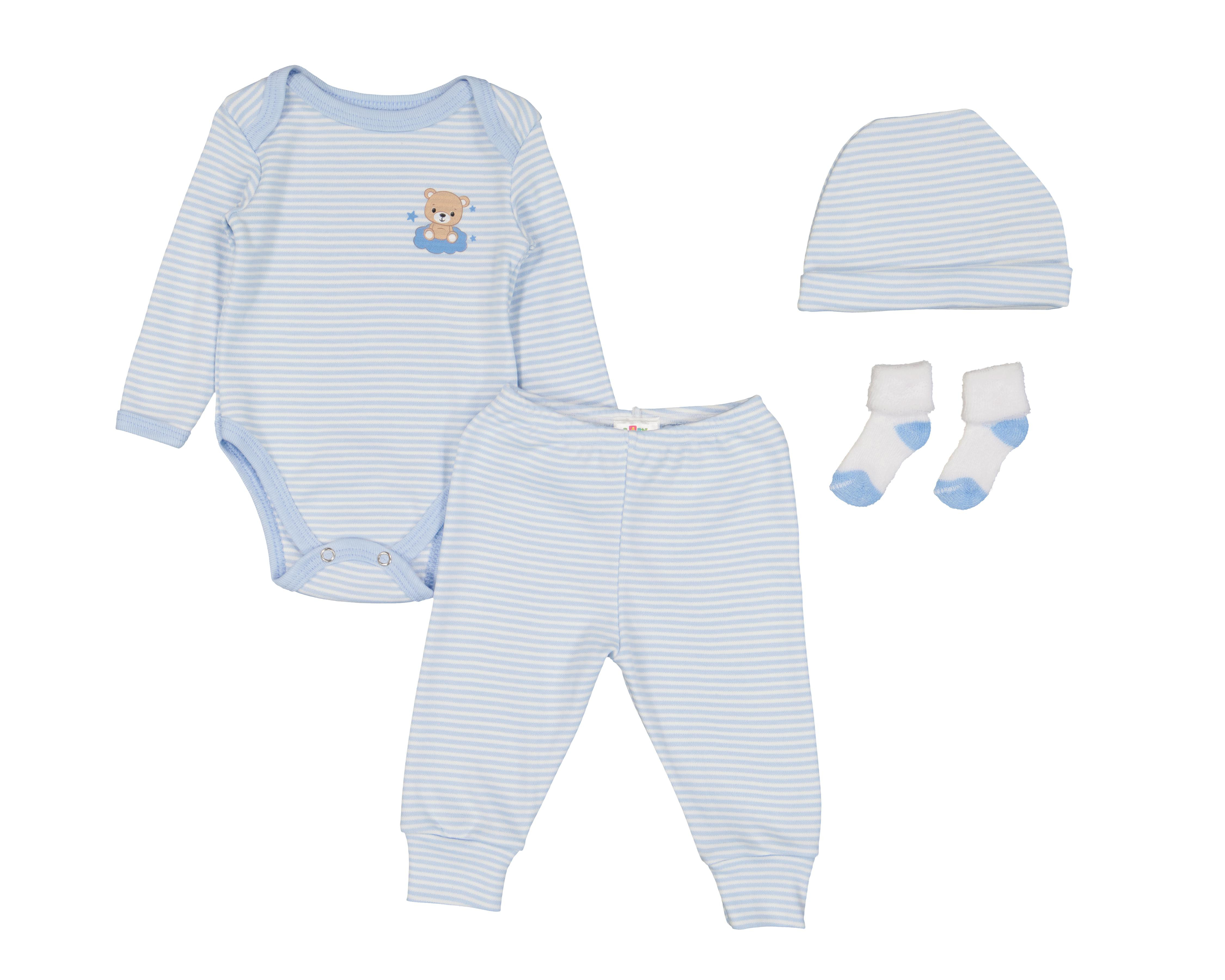 Conjunto para Bebé Niño Baby Colors 4 Piezas