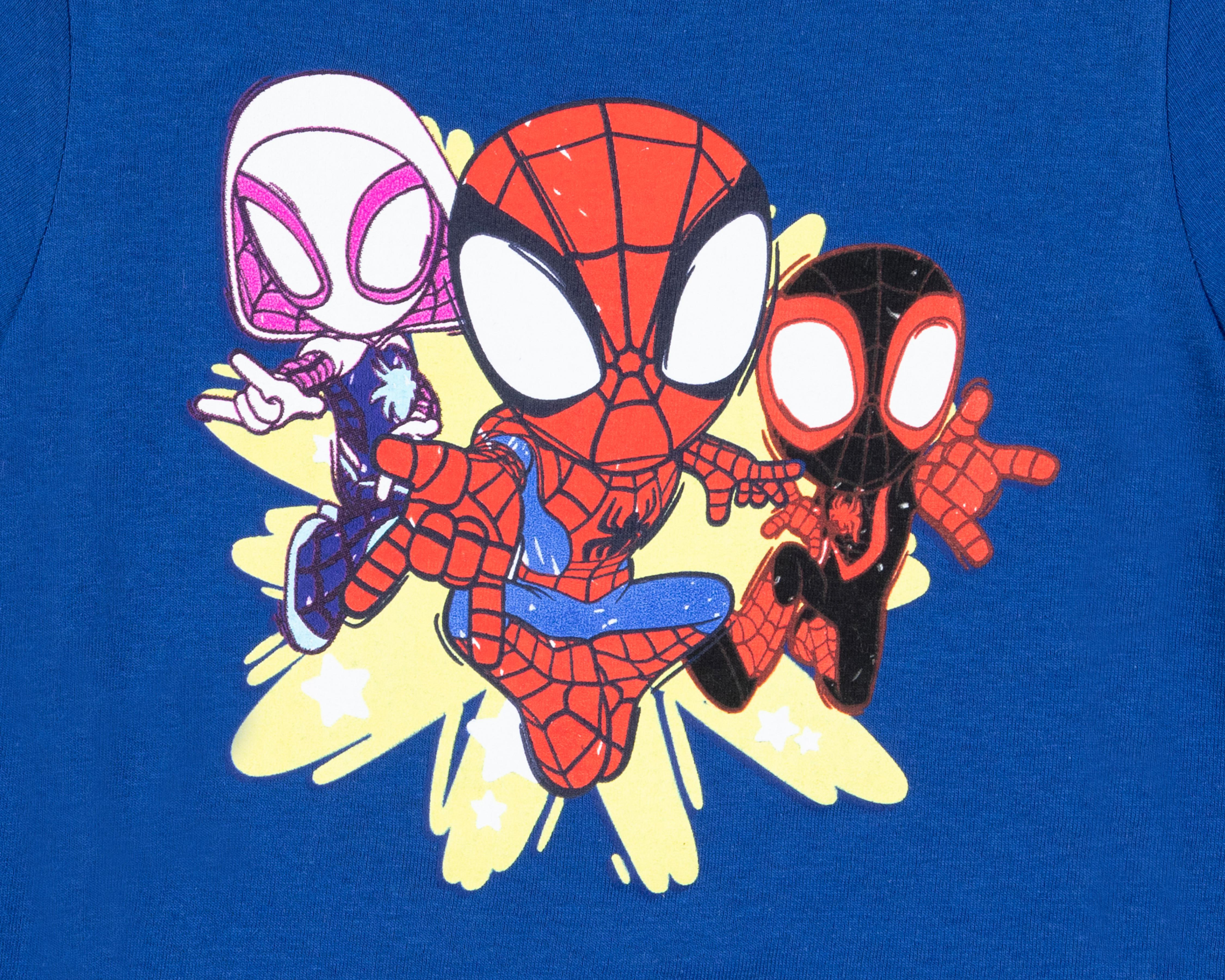 Foto 4 pulgar | Playera Spidey de Algodón Azul