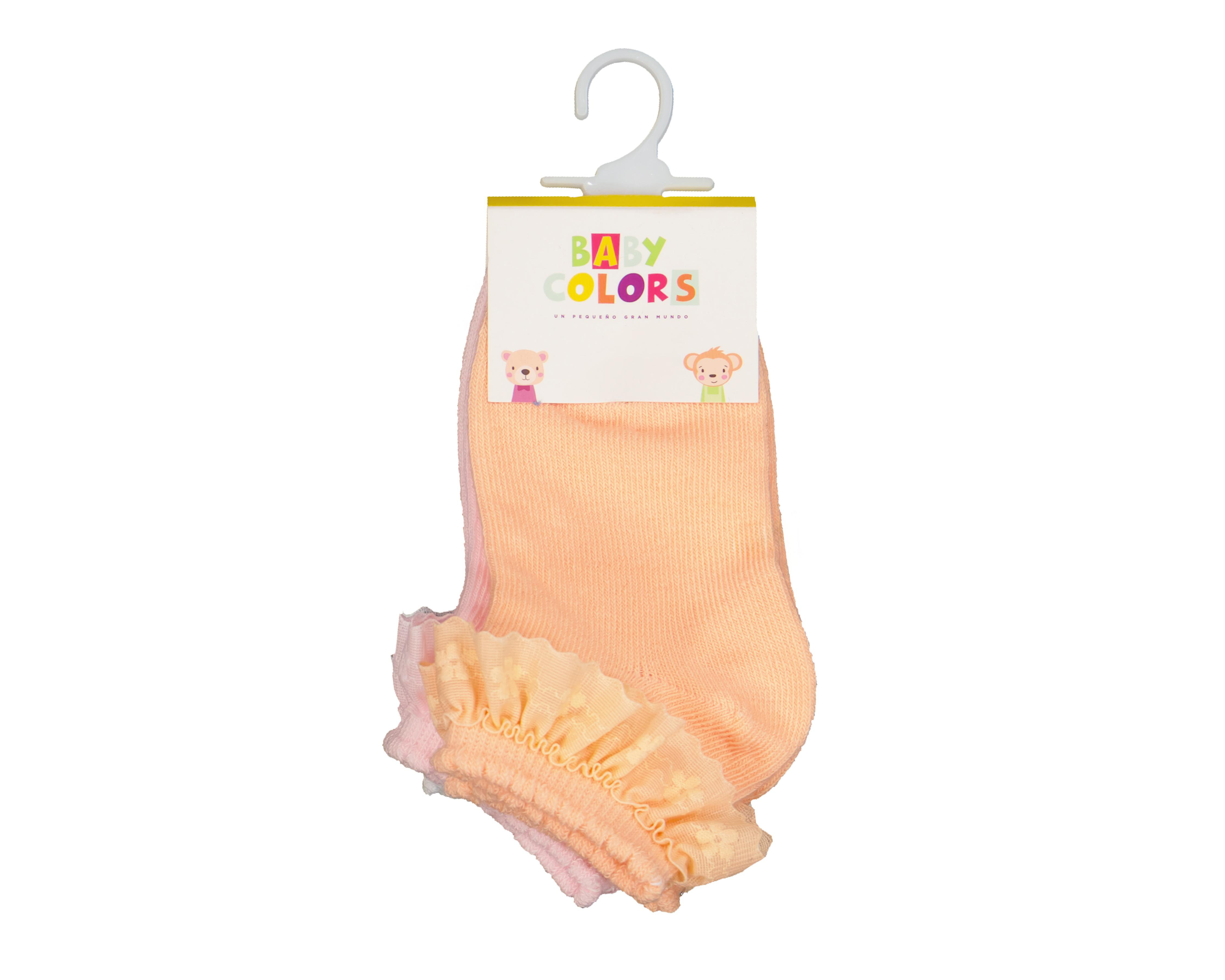 Foto 4 pulgar | Calcetines para Bebé Niña Baby Colors 3 Pares