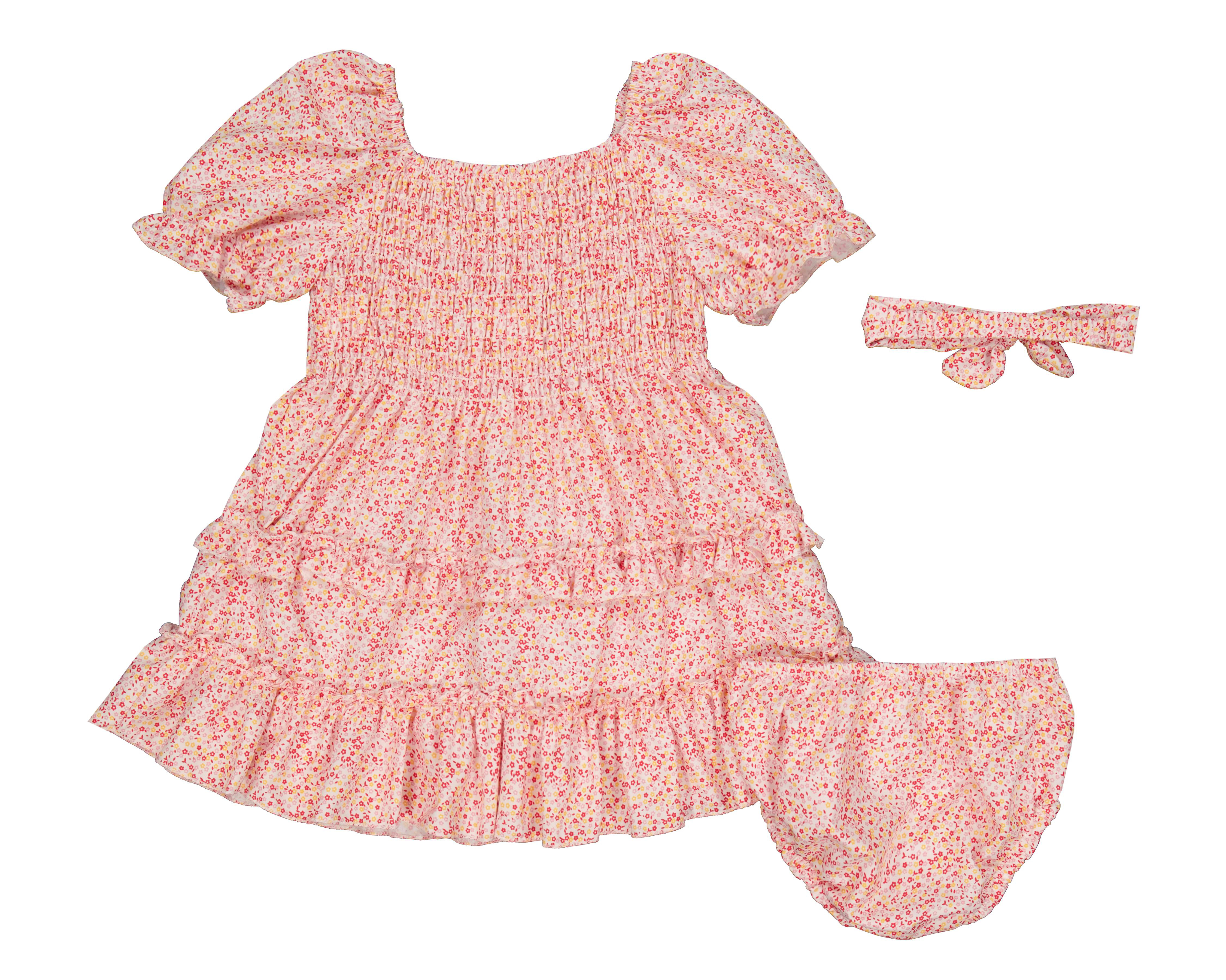 Foto 3 pulgar | Vestido para Bebé Niña Baby Colors con Accesorios