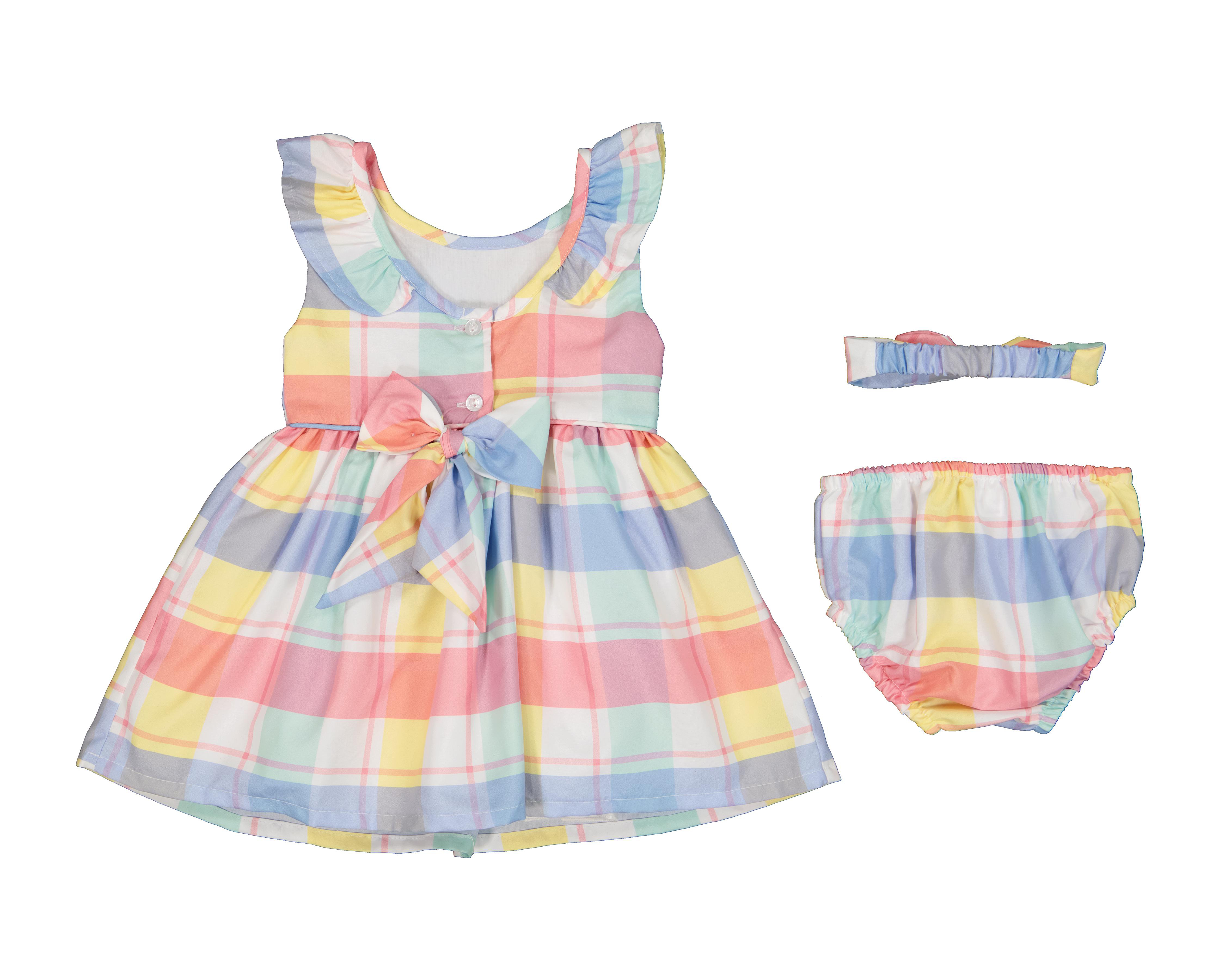 Foto 2 | Vestido para Bebé Niña Baby Colors Multicolor 3 Piezas