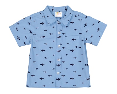 Foto 3 | Conjunto de Short y Camisa para Bebé Niño Baby Colors de Algodón Estampado 2 Piezas