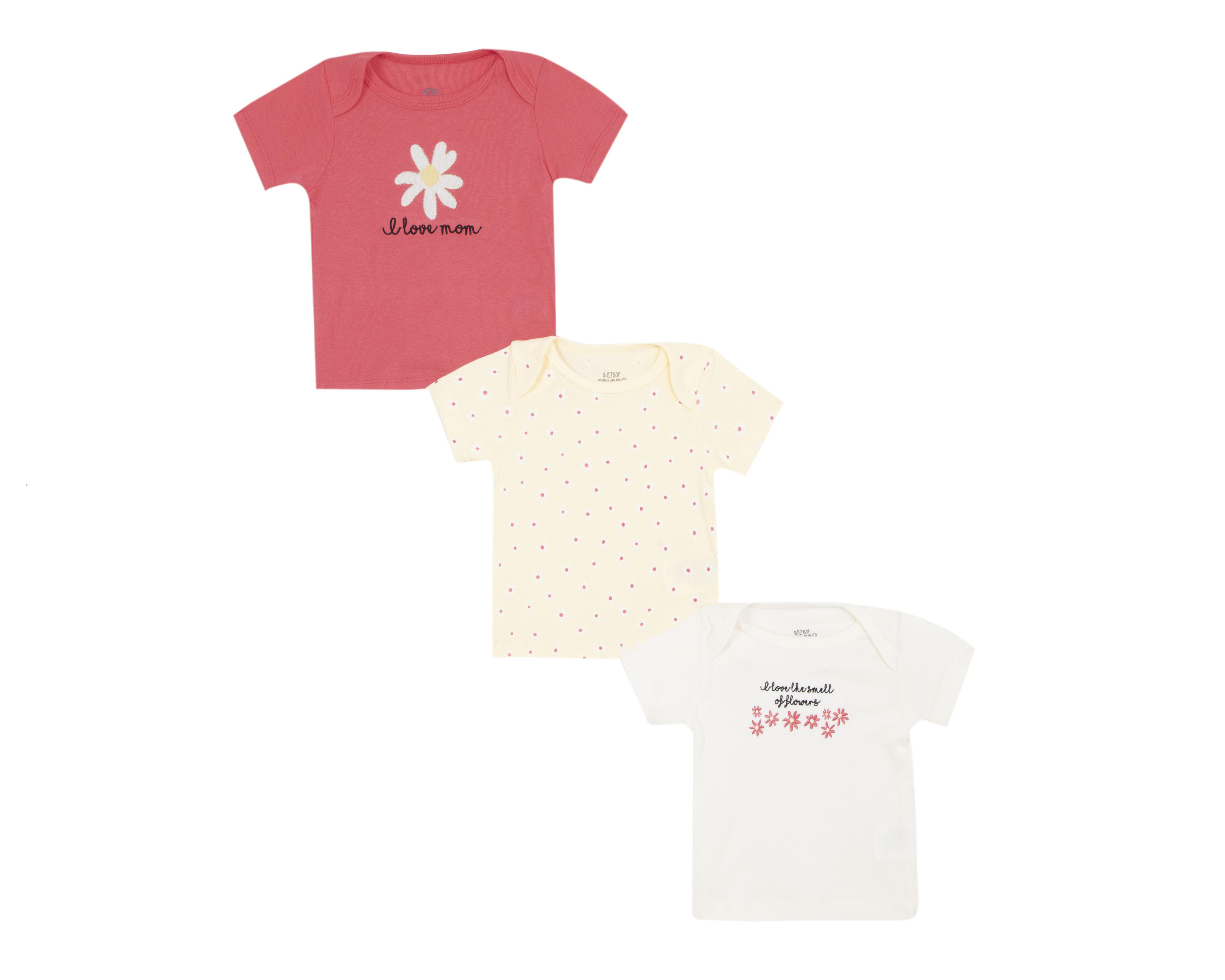 Playera para Bebé Baby Colors de Algodón 3 Piezas $149
